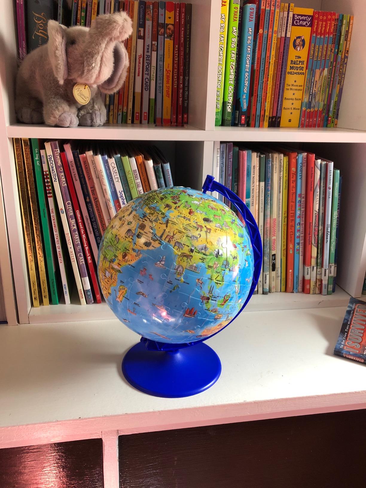 Ravensburger Children's World Globe 180 Piece 3D Jigsaw Puzzle | Easy Click Technology | Displayable Art | Perfect for Kids and Adults | 10.5 in Diameter customer photo 1