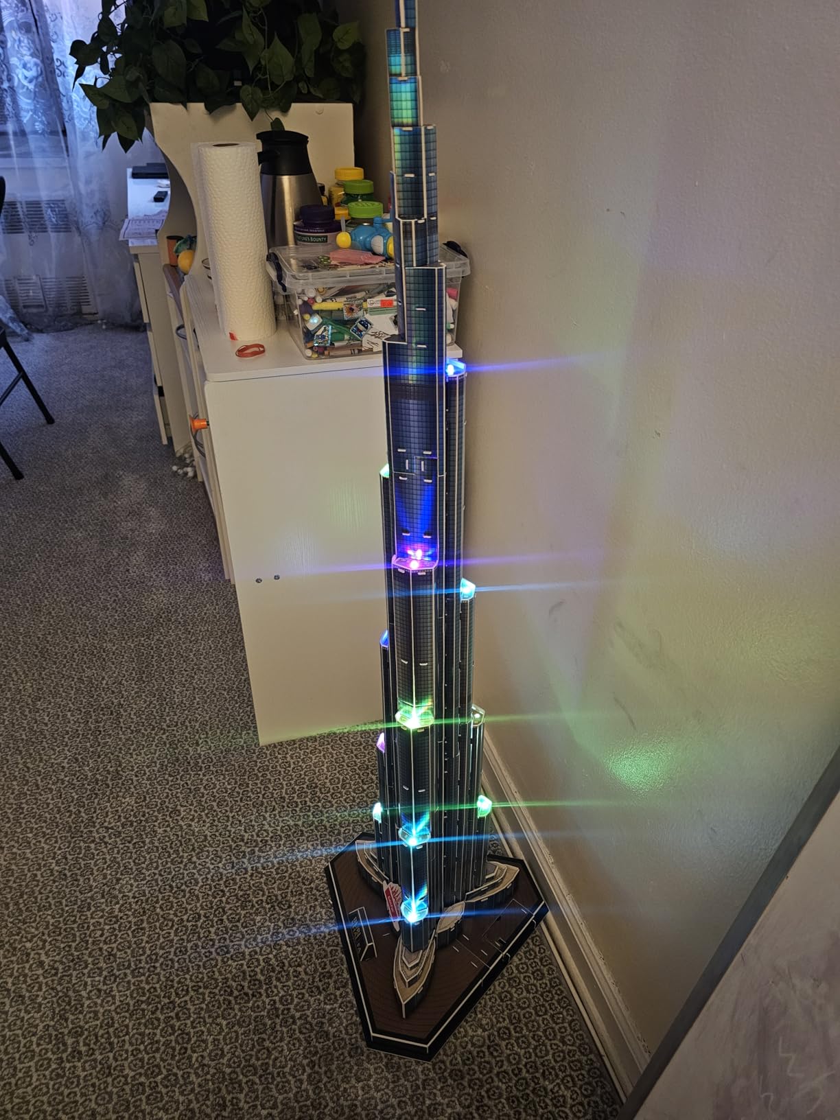 3D Puzzle for Adults Eiffel Tower with Shining LED Lights, Romantic Paris Architecture Model Building Kits Decor, Gift for Women Men, 84 Pieces customer photo 1