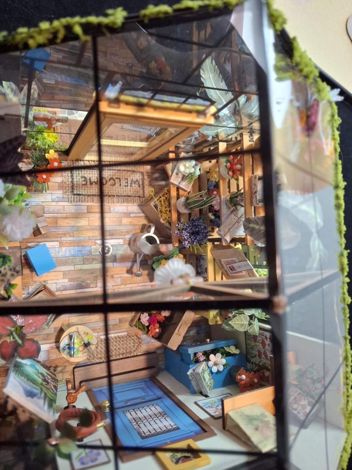 Rolife DIY Miniature House Kit - Mini Diorama 1/18 Greenhouse Dollhouse Building Kit with LED, Crafts for Adults (Cathy's Flower House) customer photo 2