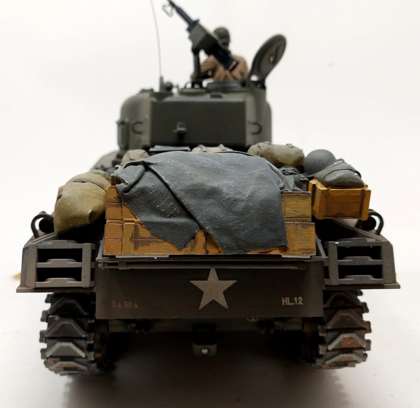 Modified TK7.0 Edition 1/16 2.4ghz Remote Control US M4A3 Sherman Tank Model (360-Degree Rotating Turret) (Steel Gear Gearbox) (3800mah Battery) (Metal Tracks & Sprocket Wheel & Idle Wheel) customer photo 1