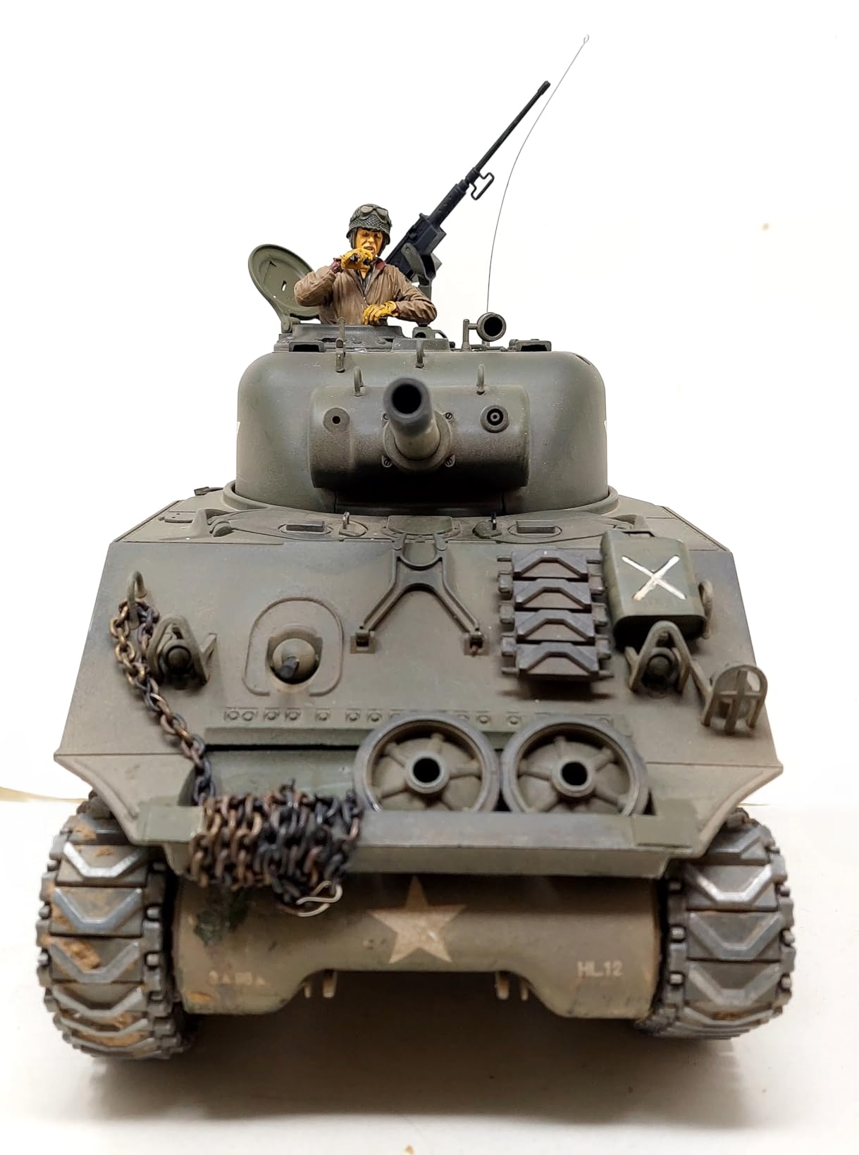 Modified TK7.0 Edition 1/16 2.4ghz Remote Control US M4A3 Sherman Tank Model (360-Degree Rotating Turret) (Steel Gear Gearbox) (3800mah Battery) (Metal Tracks & Sprocket Wheel & Idle Wheel) customer photo 2
