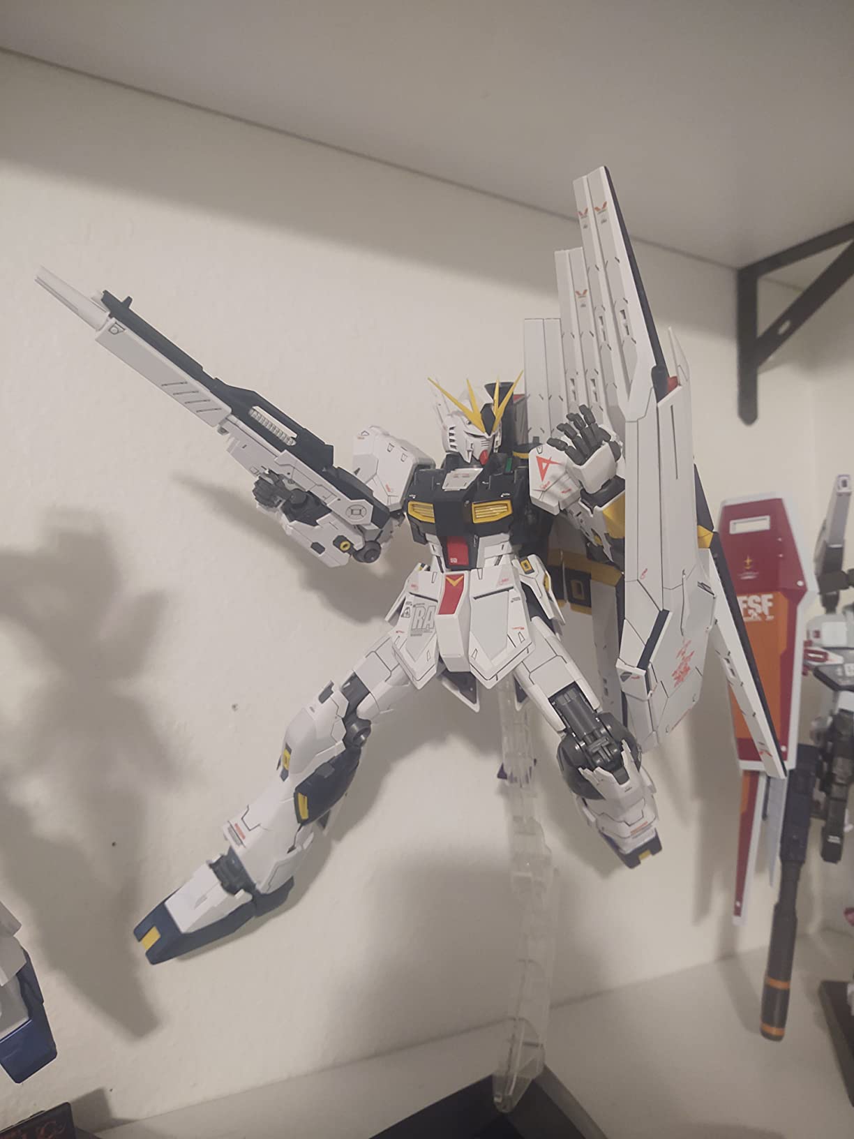 Bandai 5055454 Rx-93 Nu Gundam (Ver. Ka) MG Model Kit, from Char'S Counterattack,White/Black customer photo 1
