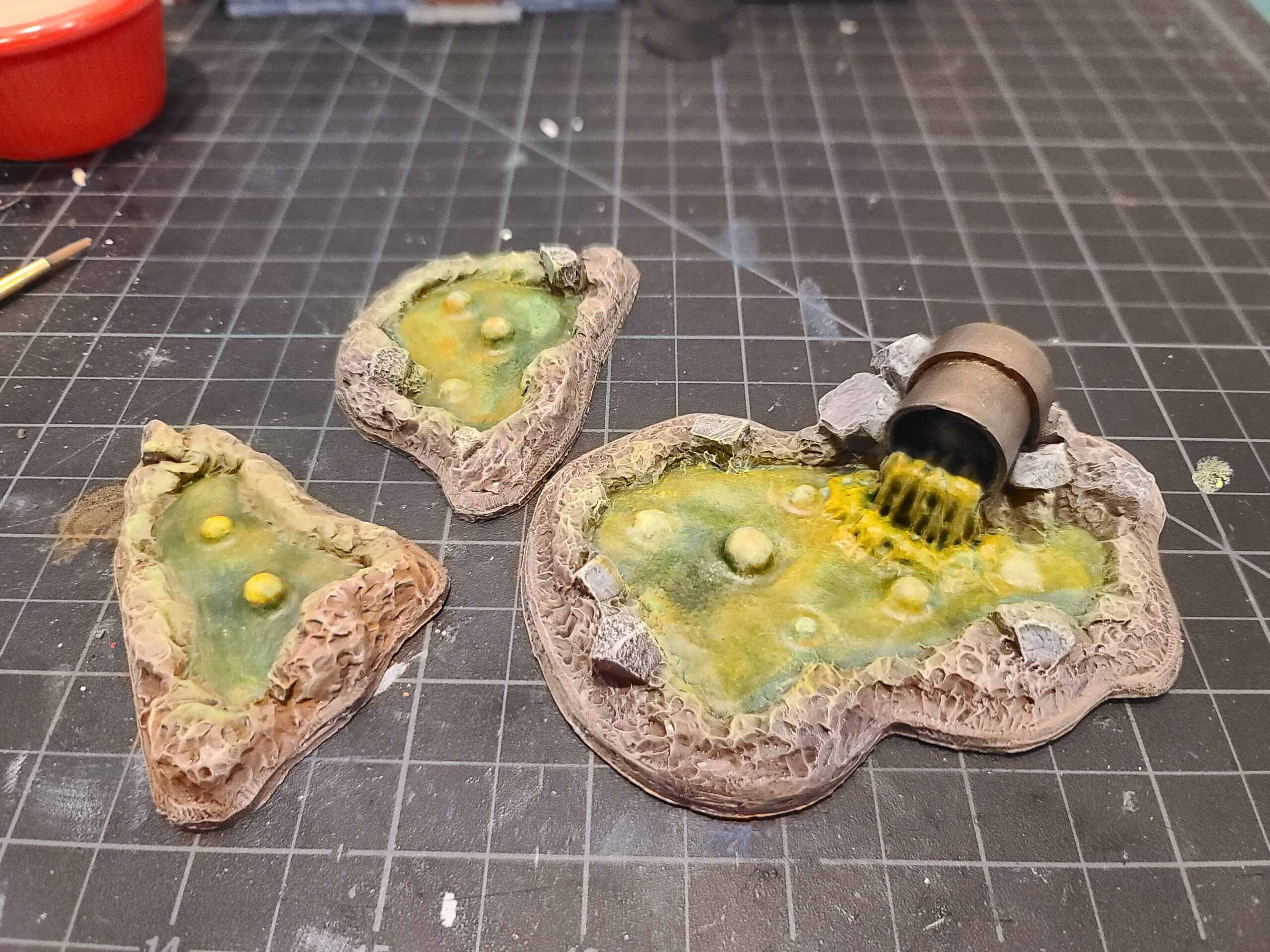 War World Gaming Industry of War 3 x Toxic Waste Cess Pits - 28mm Wargaming Terrain Model Diorama Scenery Sci-Fi Battle Tabletop Warfare Destroyed Wargame customer photo 1