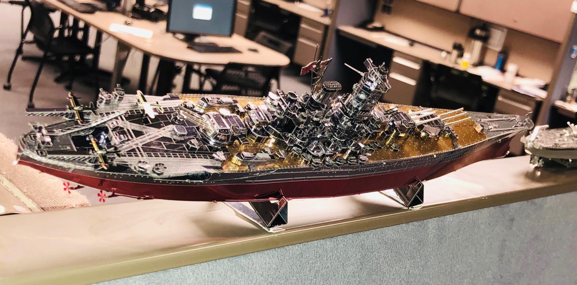Metal Earth Puzzle 3D Battleship Yamato Boats Metal Puzzle Building Model Kits for Adults Challenging Level 29.49 X 4.5 X 6.5 Cm customer photo 1