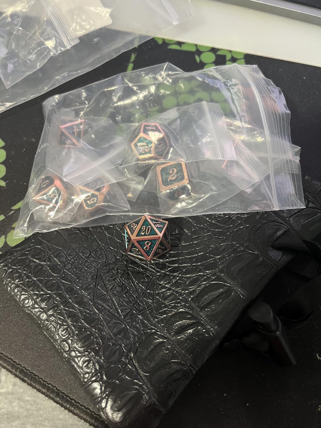 Haxtec Antique Metal DND Dice Set Iron Silver Polyhedral D&D Dice with Leather Dice Bag Compatible with Dungeons and Dragons TTRPG Gifts for DND Lovers DM Masters customer photo 2