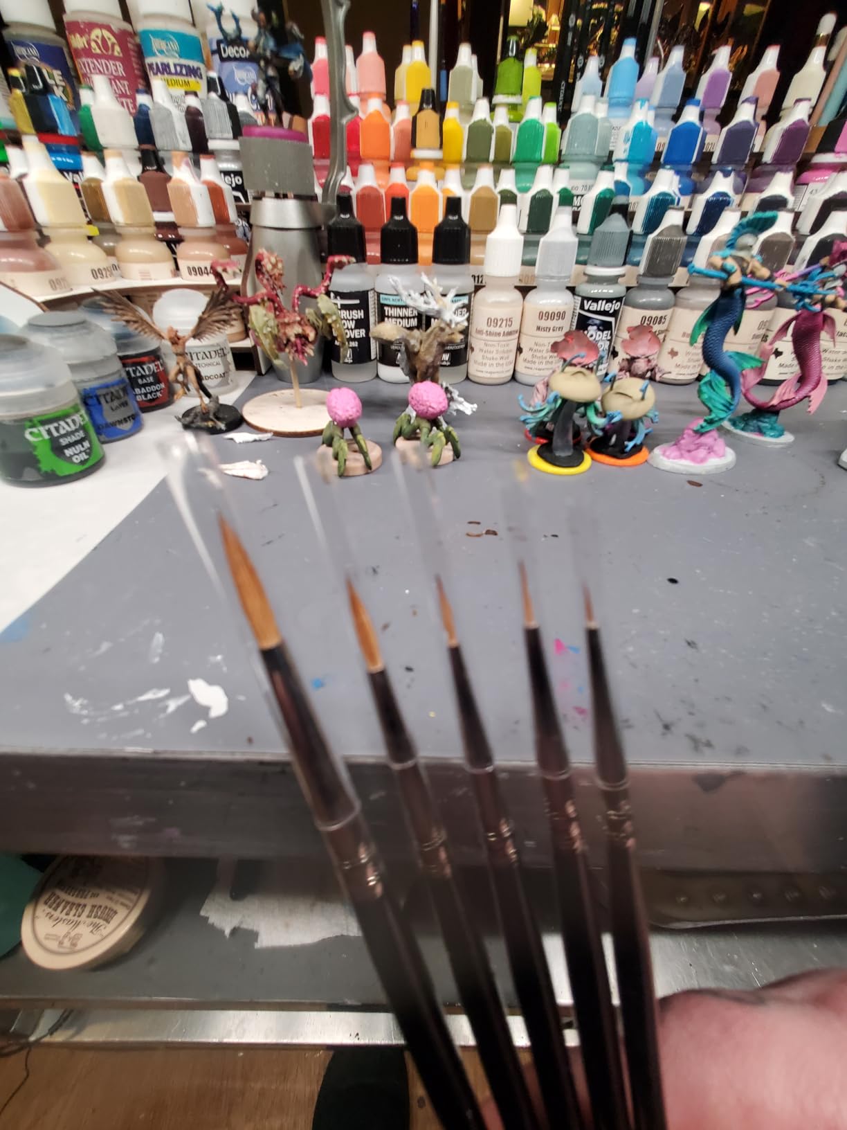 AIT Art Premium Detail Brush Set, 5 Pure Kolinsky Russian Red Sable Paint Brushes, Handmade in USA for Ultimate Details with Oil, Acrylic, and Watercolors customer photo 1