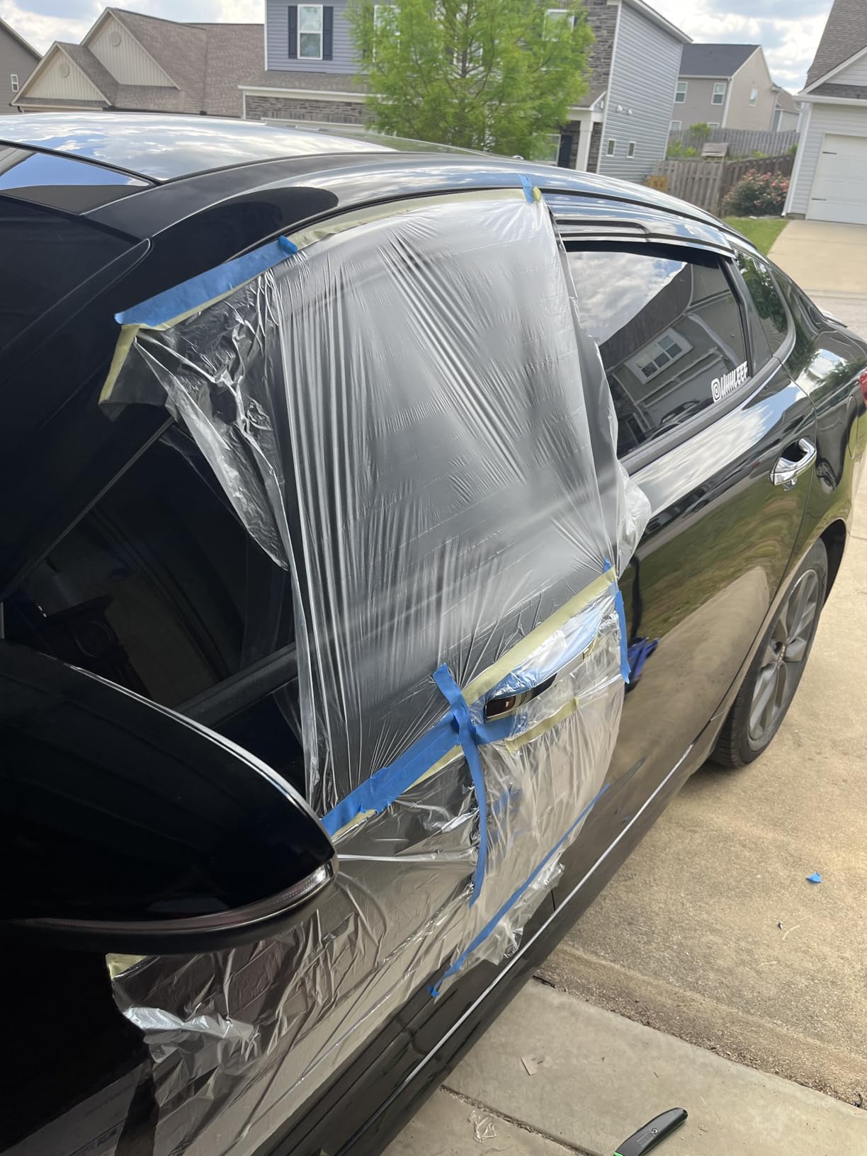 MyLifeUNIT Tape and Drape, Assorted Masking Paper for Automotive Painting Covering (66-Feet, 3 Sizes) customer photo 1