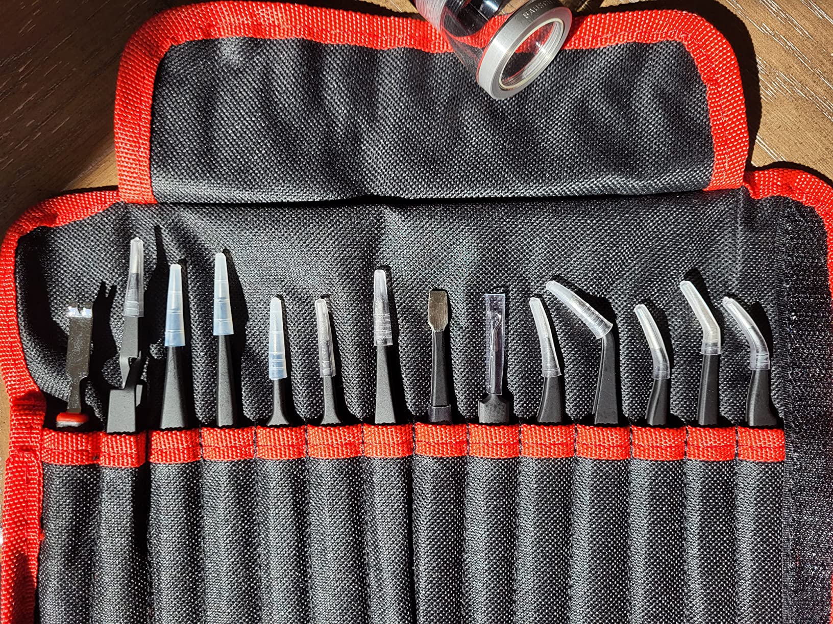 Kaisi 13 PCS Precision Tweezers Set Anti-Static ESD Tweezers Kit with 13 Precision Non-Magnetic Stainless Steel Tweezers With tweezers storage bag customer photo 1