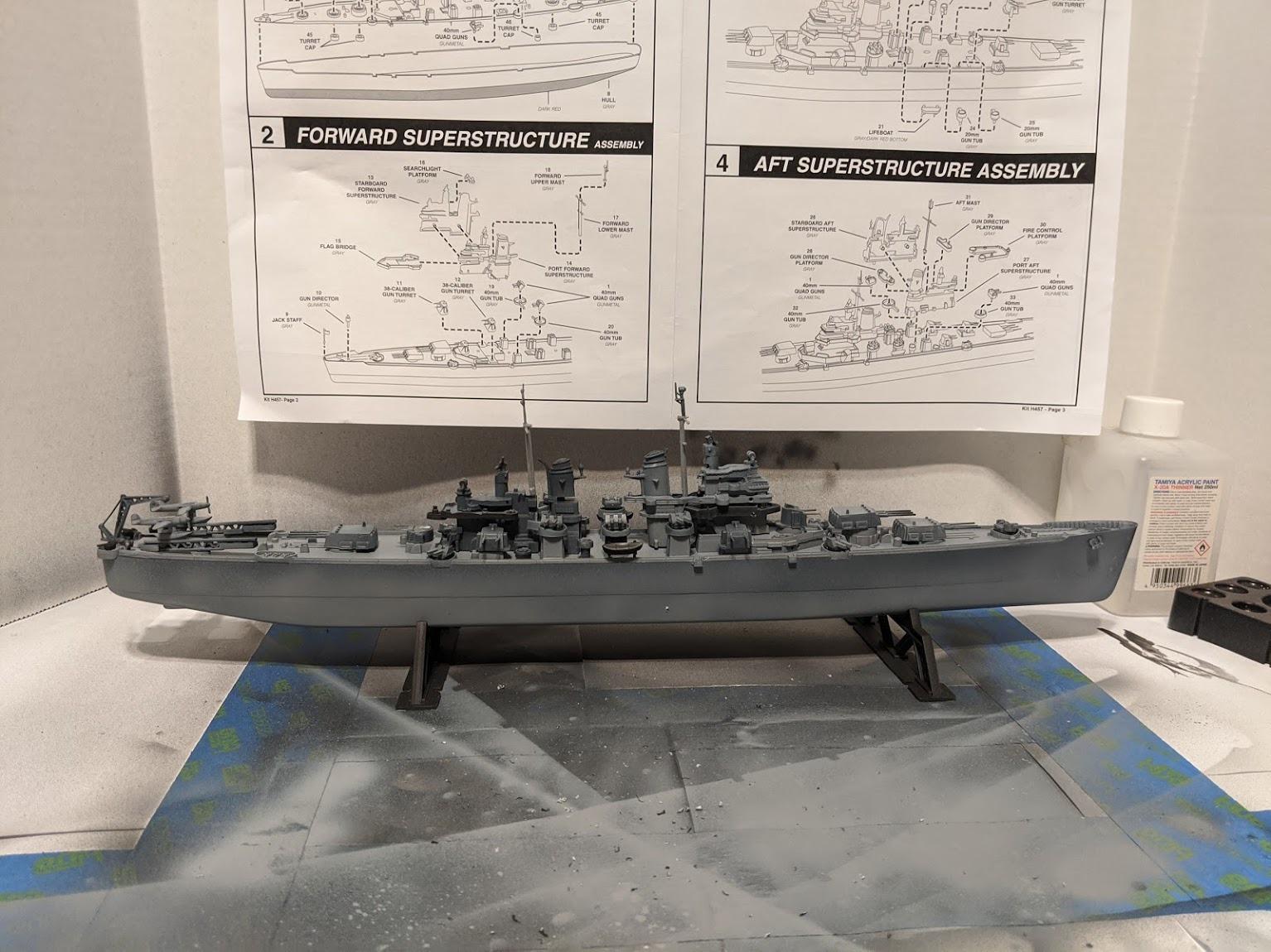 Plastic Model Kit - USS Pittsburgh CA-72 Heavy Cruiser (Portland-Class Sister Ship) customer photo 2