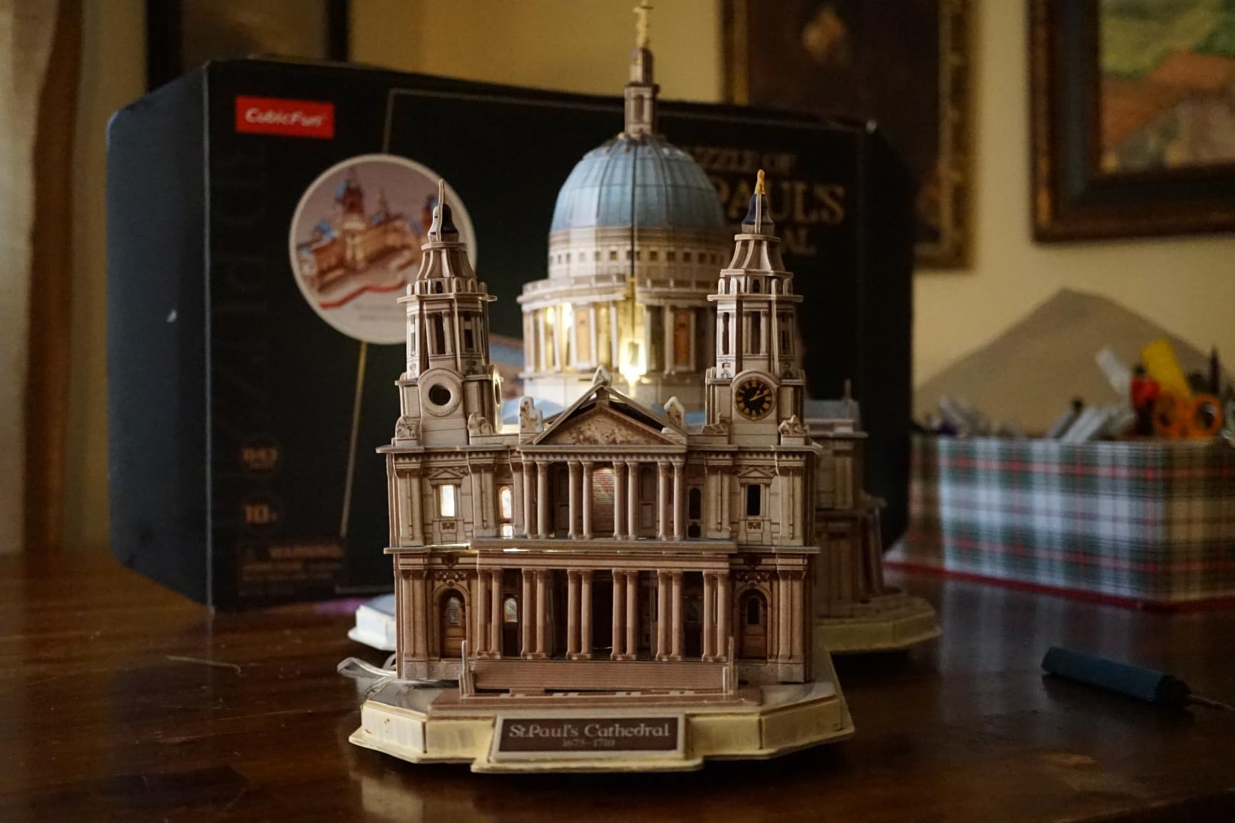 CubicFun 3D Puzzle - Large Saint Paul's Cathedral 3D Puzzles for Adults - Half-Opening Architecture, Enjoy Interior Views - Anniversary Wedding Souvenir Birthday Valentine Gifts - 643 Pieces customer photo 2