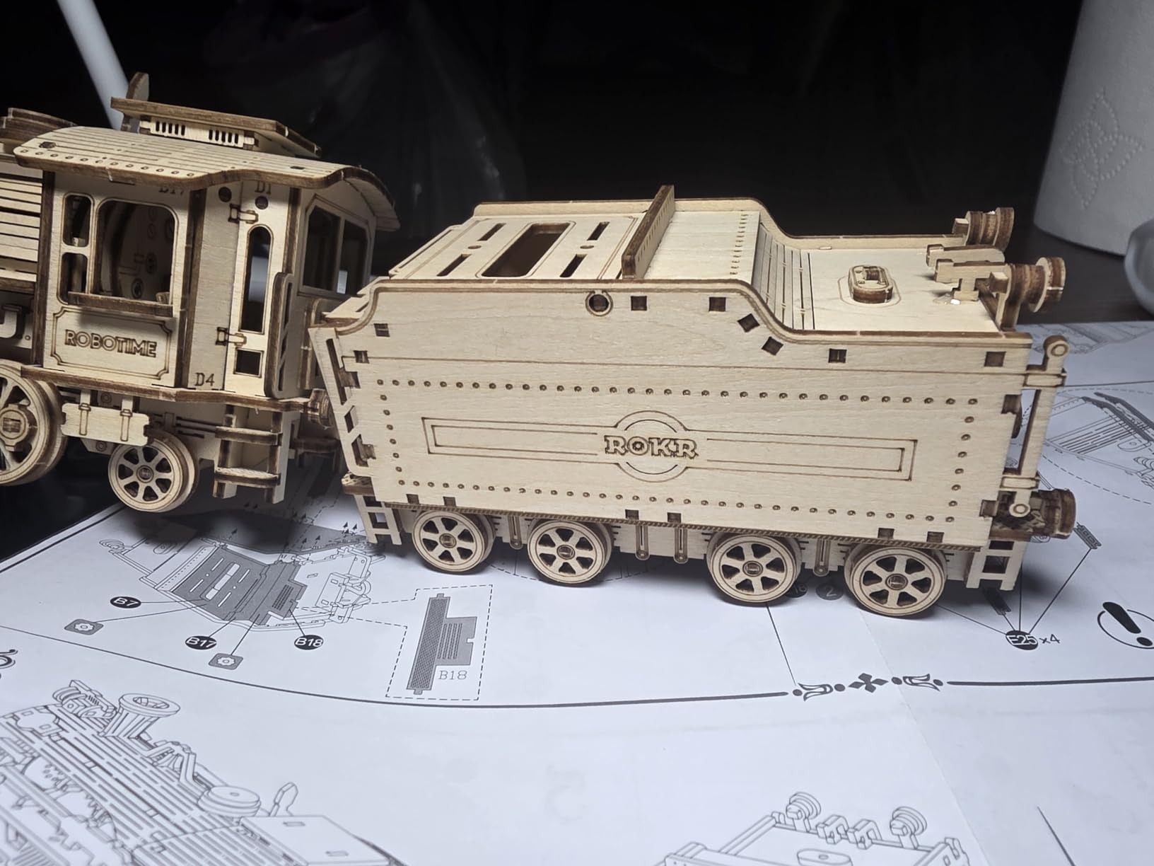 3D Wooden Puzzle for Adults - Mechanical Train Model Kits - Brain Teaser Puzzles - Vehicle Building Kits - Unique Gift for Teens on Birthday/Christmas Day (1:80 Scale) (MC501-Prime Steam Express) customer photo 2