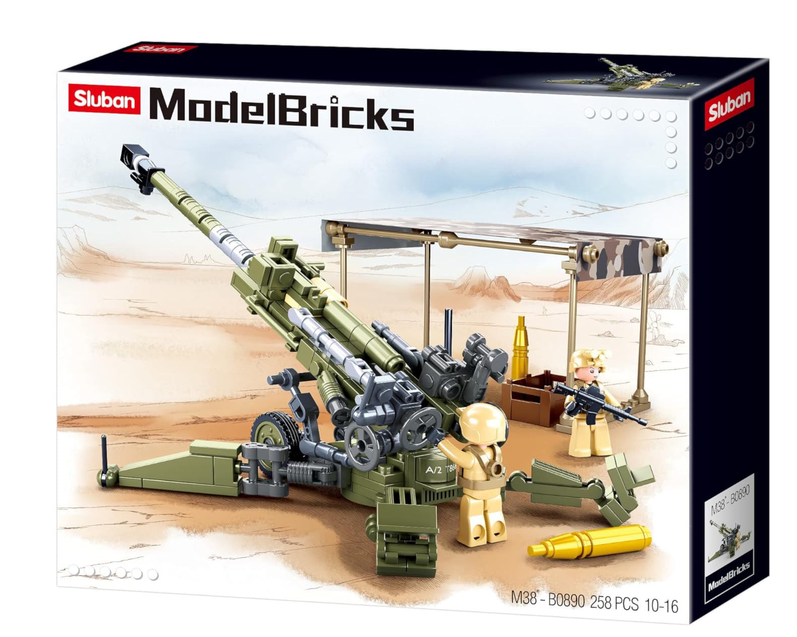 US Army 155mm Howitzer Building Set - WWII Korea Vietnam Artillery Model - 258 Pieces customer photo 2