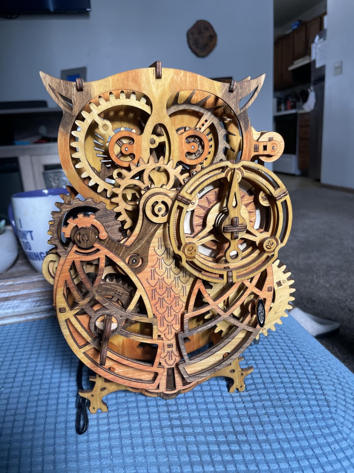 ROKR 3D Wooden Puzzles for Adults Owl Clock - Mechanical Model Building Kit DIY Hobbies for Men Women 161PCS Clock Puzzle Creative Craft Gift Home Decor for Family customer photo 2