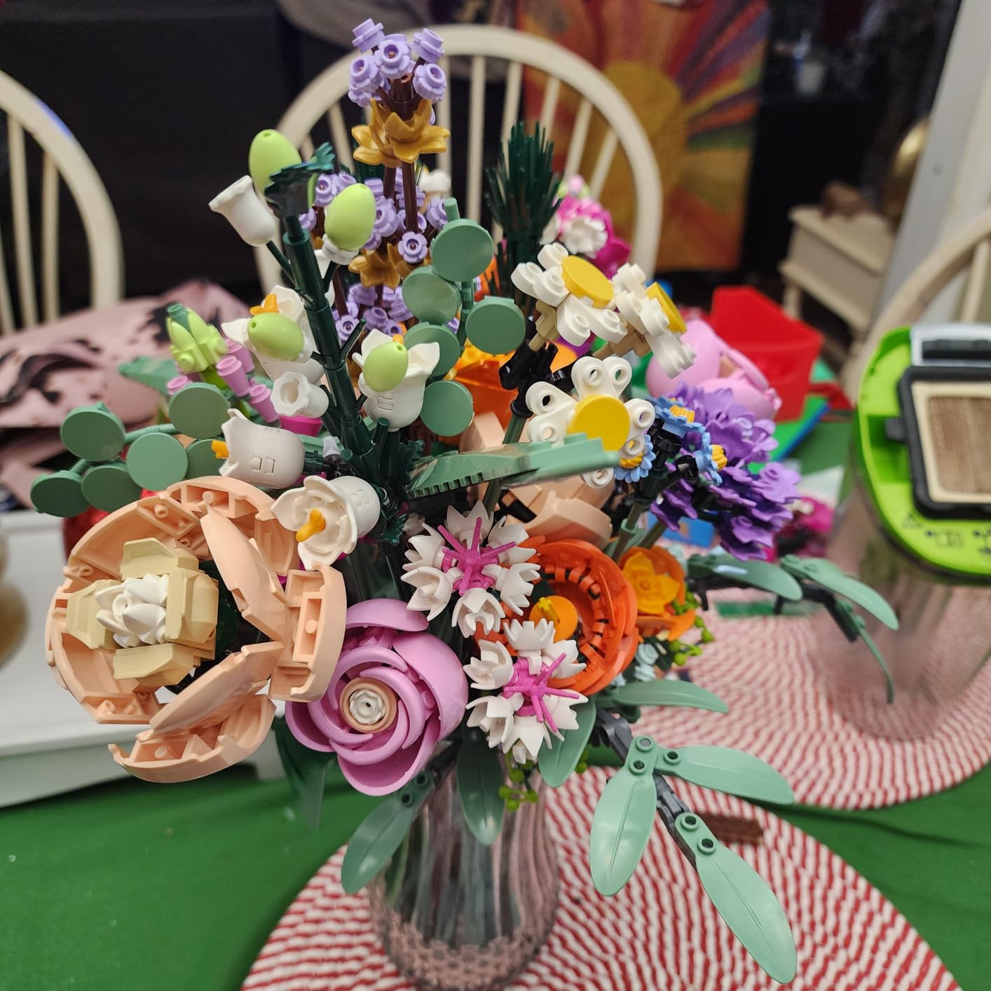 LEGO Botanicals Flower Bouquet Building Set - Artificial Flowers for Decoration for Home and Display, Ages 18+ - Small Fake Flowers for Table, Desk, Office - Gift for Birthdays - 10280 customer photo 1