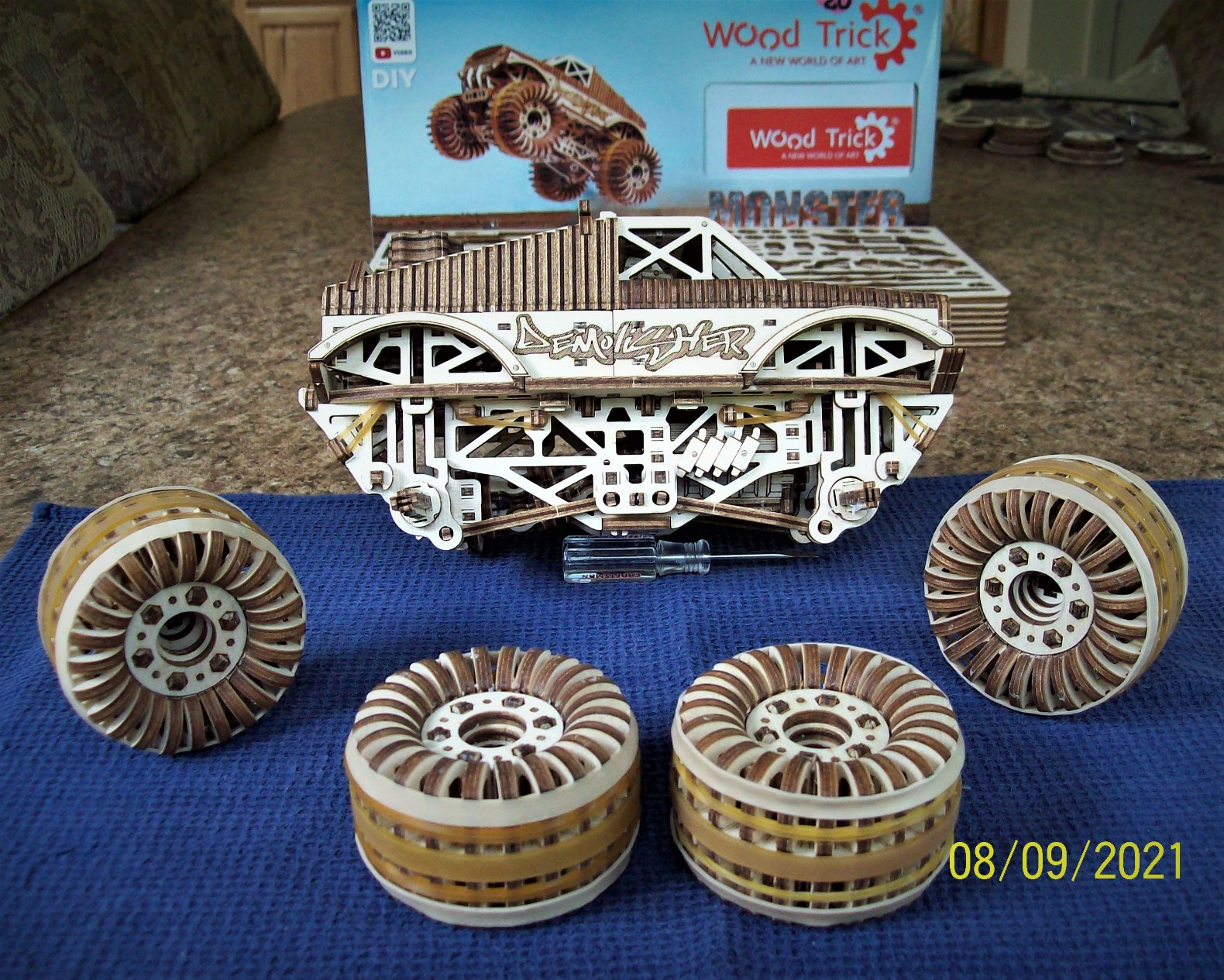 Wood Trick Monster Pickup Truck 3D Wooden Puzzles for Adults - Model Truck Kit to Build customer photo 2