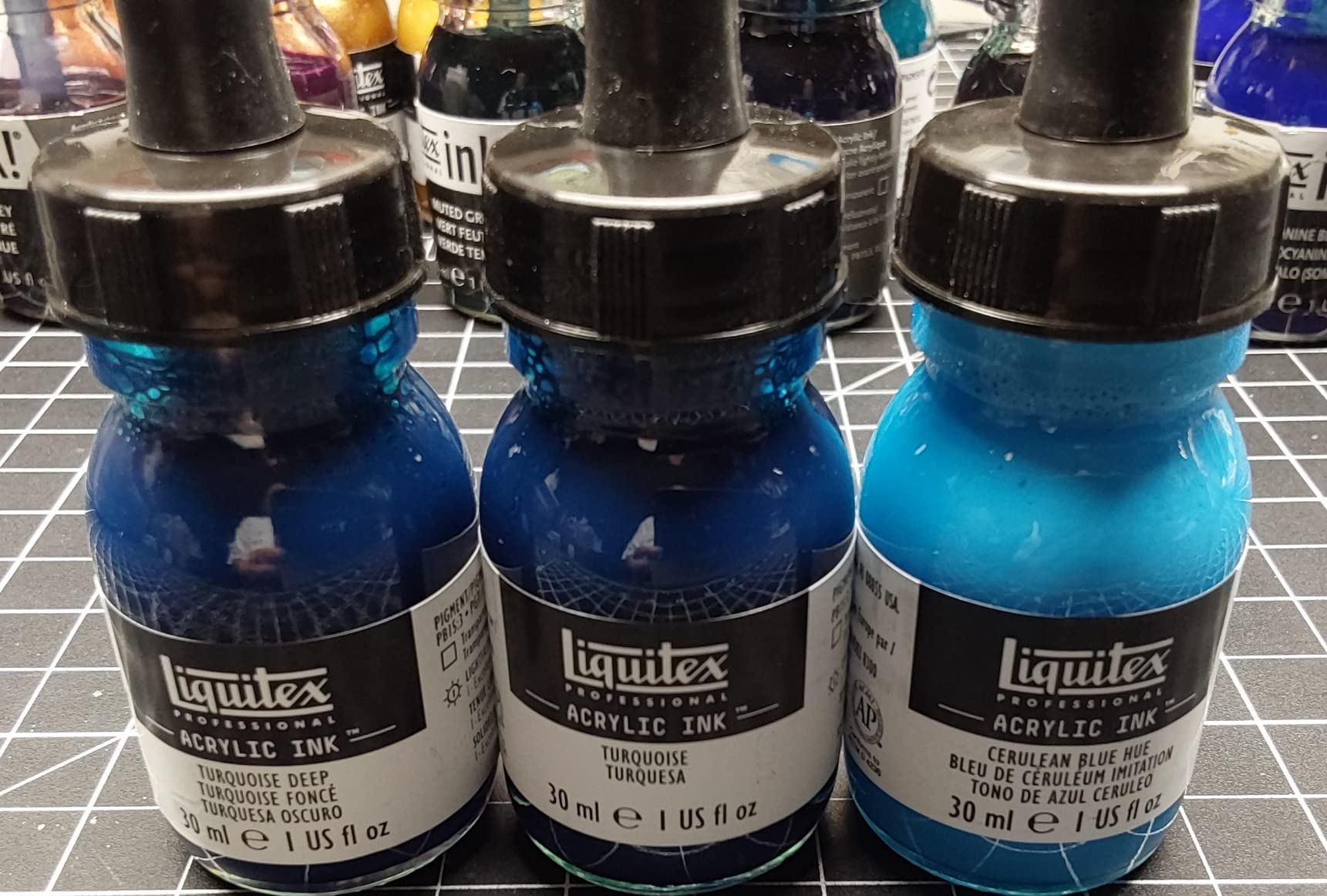 Liquitex Professional Acrylic Ink, 1-oz (30ml), Aqua Color Set, Set of 6 customer photo 1