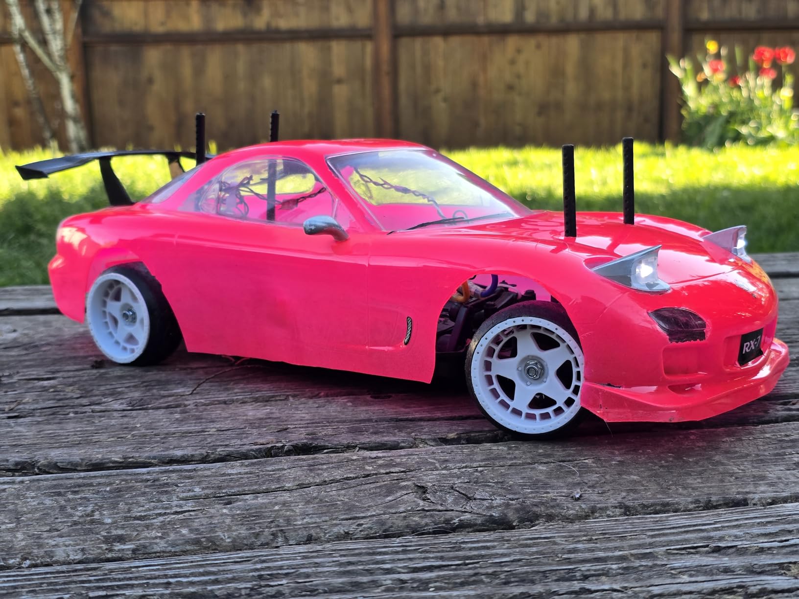 4PCS 12mm Hub Wheels,1:10 63mm Hard Plastic RC Drift Cars On Road Touring Racing Bald Tires for Traxxas HSP Tamiya HPI Kyosho On-Road Drifting Car Trucks(White) customer photo 1