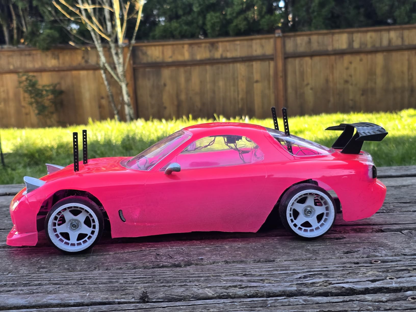 4PCS 12mm Hub Wheels,1:10 63mm Hard Plastic RC Drift Cars On Road Touring Racing Bald Tires for Traxxas HSP Tamiya HPI Kyosho On-Road Drifting Car Trucks(White) customer photo 2