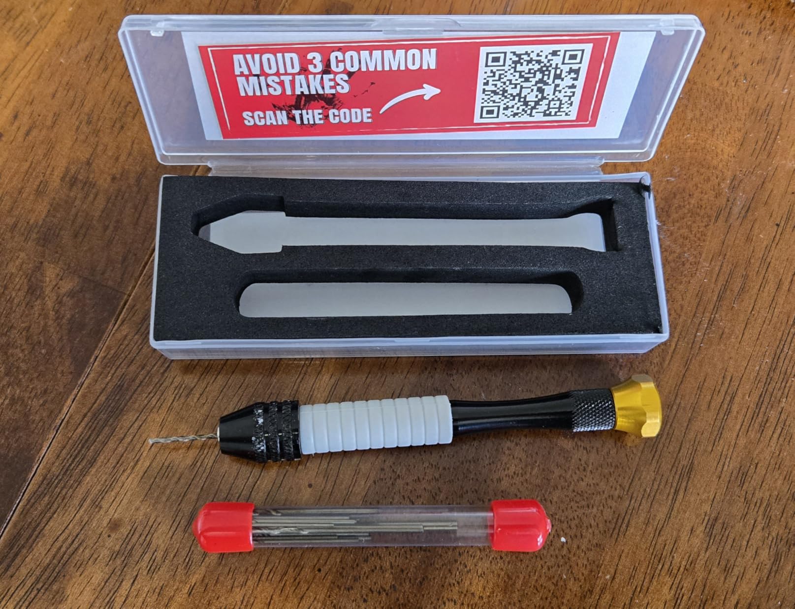 CRAFT911 Pin Vise Hand Drill Manual - Jewelry w/Micro Drill Bits (0.8mm-2.5mm) - Rotary Craft Drill for Jewelry Making, Resin, Wood, Plastic, Miniature, Beads, Clay Etc customer photo 2