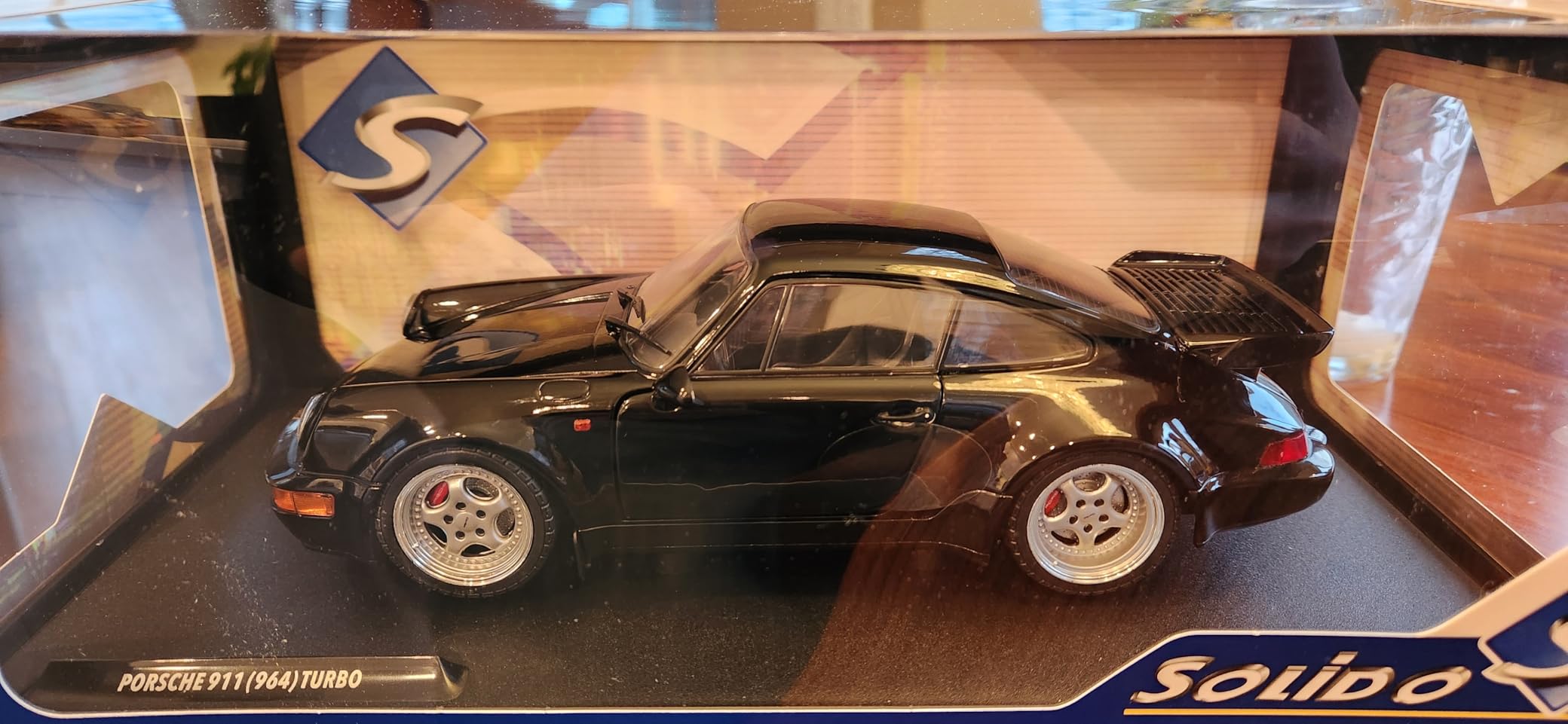 Solido S1803404 1:18 1993 Porsche 964 Turbo-Black None Collectible Miniature car customer photo 1