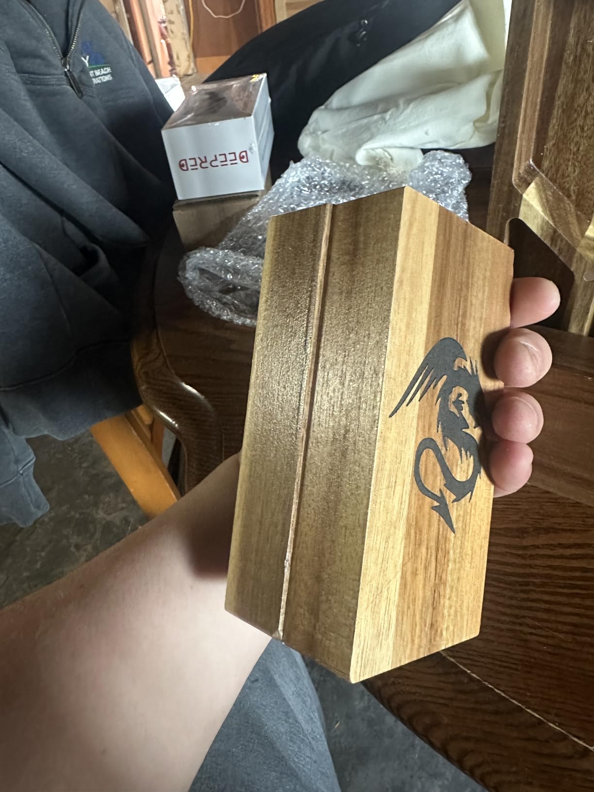 Tapeera Wooden Magnetic Dice Tower with Tray - Dungeons and Dragons Accessory - Portable Dice Roller for Tabletop RPG - DND Gifts customer photo 1