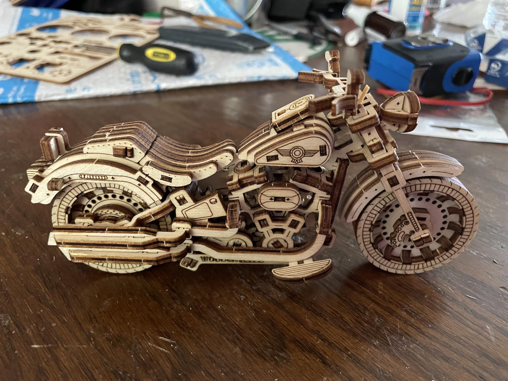 WOODEN.CITY Cruiser V-Twin Motorcycle 3D Puzzles for Adults - Wooden Model Kits to Build - Interactive Wooden Puzzle Motorcycle Kit - Hobbies for Men customer photo 1