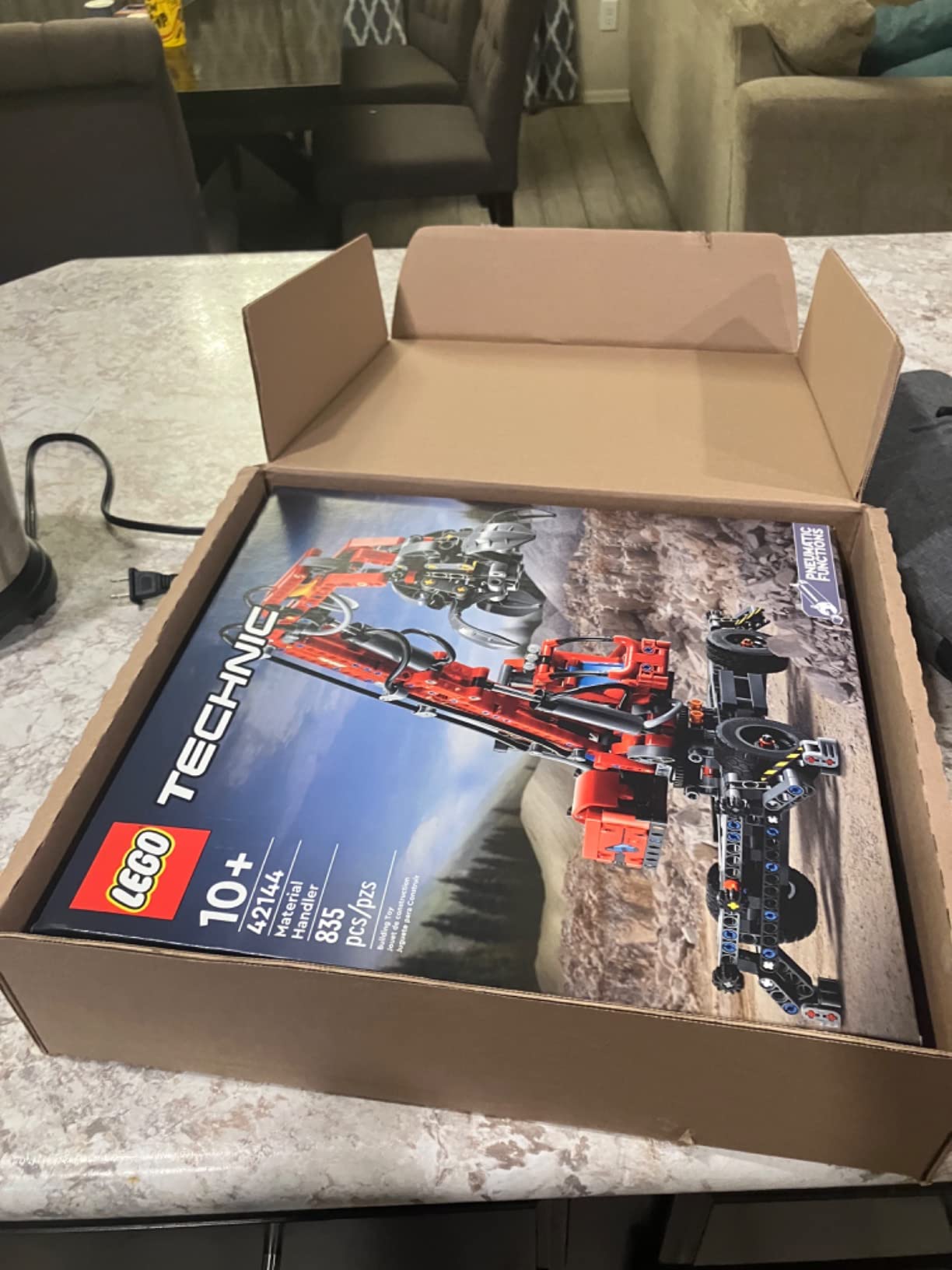 LEGO Technic Material Handler Crane 42144 Building Toy Set for Kids, Boys, and Girls Ages 10+ (835 Pieces) customer photo 2