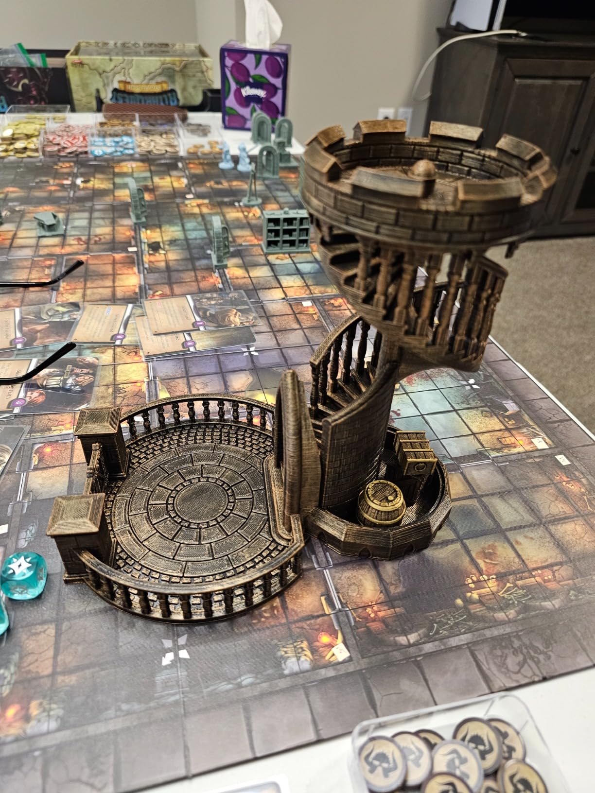 AUSPDICE DND Dice Tower - 36 Step Retro Color Tower for High Randomness in Table Games Like Dungeons and Dragons - Perfect Role Playing Game Gift (Ancient Silver Color) customer photo 2