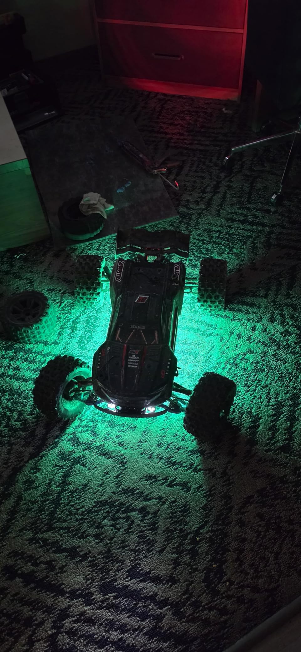 Waterproof LED Light Strips for RC Cars Trucks Airplanes Boats Drones Fixed Wing AR Wing Model Underglow Light (Blue) customer photo 2