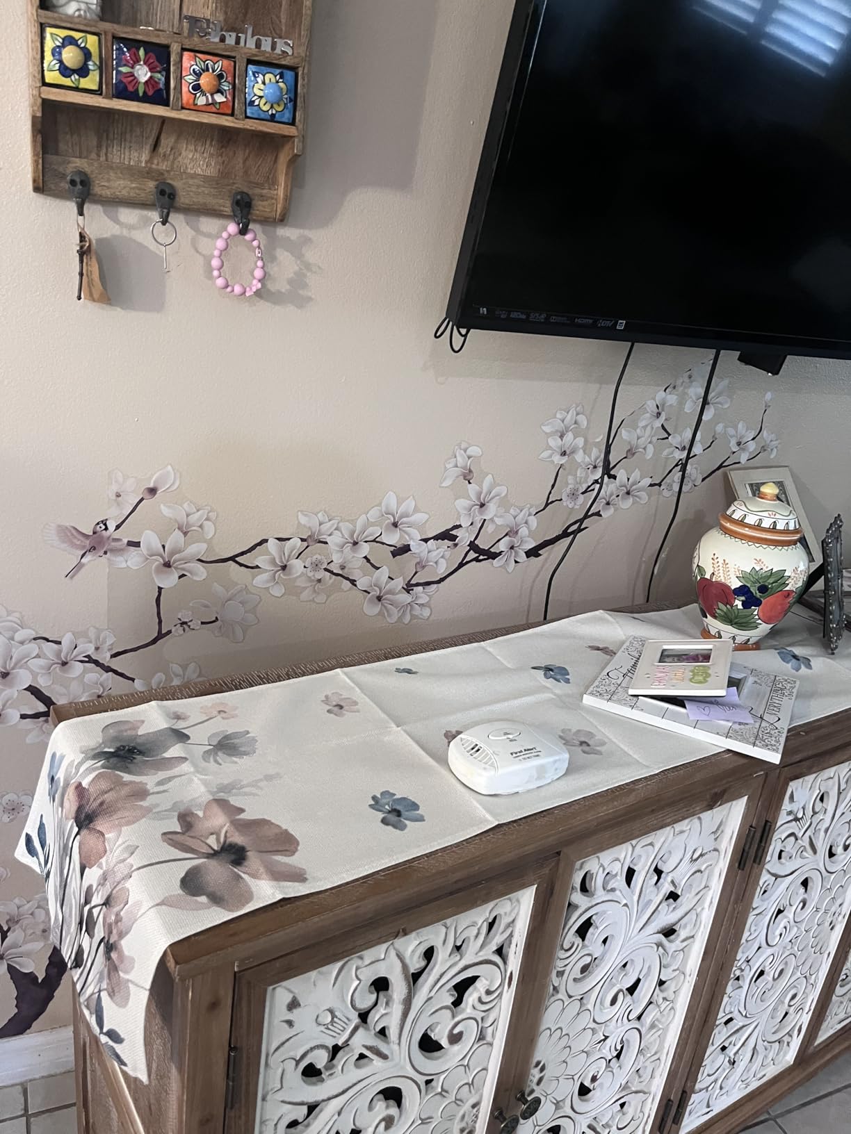 Large White Flower Wall Stickers, 50