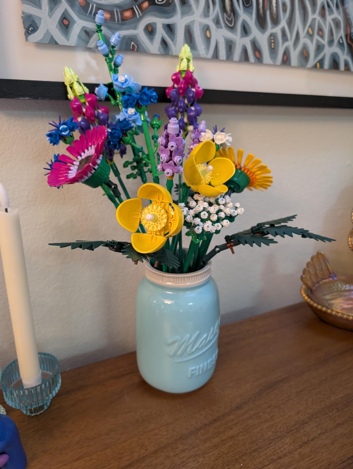 LEGO Botanicals Artificial Wildflower Bouquet - Fake Indoor Flowers Building Set for Home, Kitchen, Desk Decoration, Adults Ages 18+ - Gift for Birthdays - 10313 customer photo 1