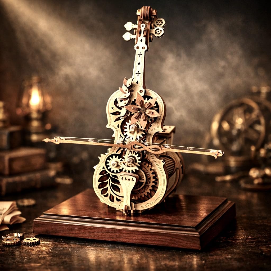 ROKR 3D Wooden Puzzles for Adults, Wooden Music Box Kits-Cello Wood Model Kits for Adults to Build, Stem Projects for Teens, Birthday Gifts Hobbies for Women Men customer photo 1