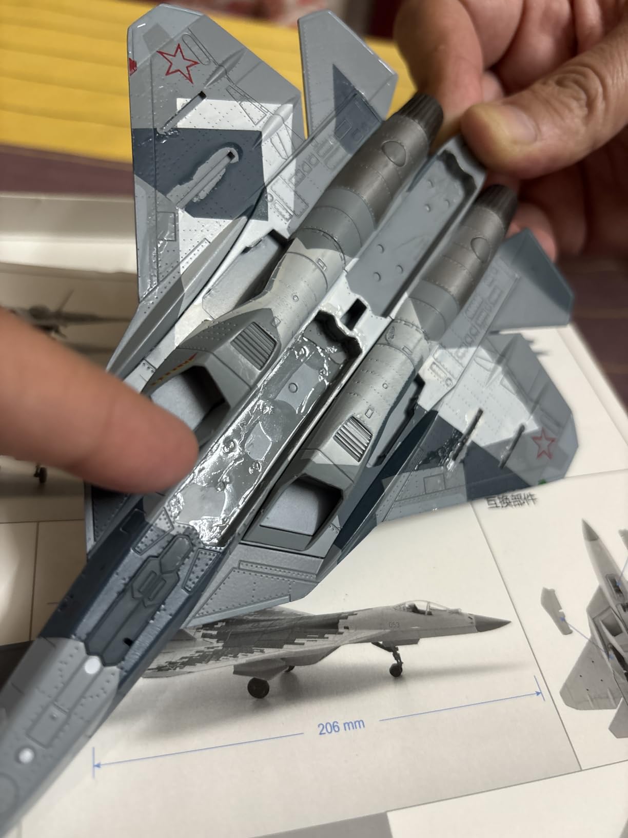Sukhoi Su-57 1/100 Diecast Aircraft Model customer photo 2