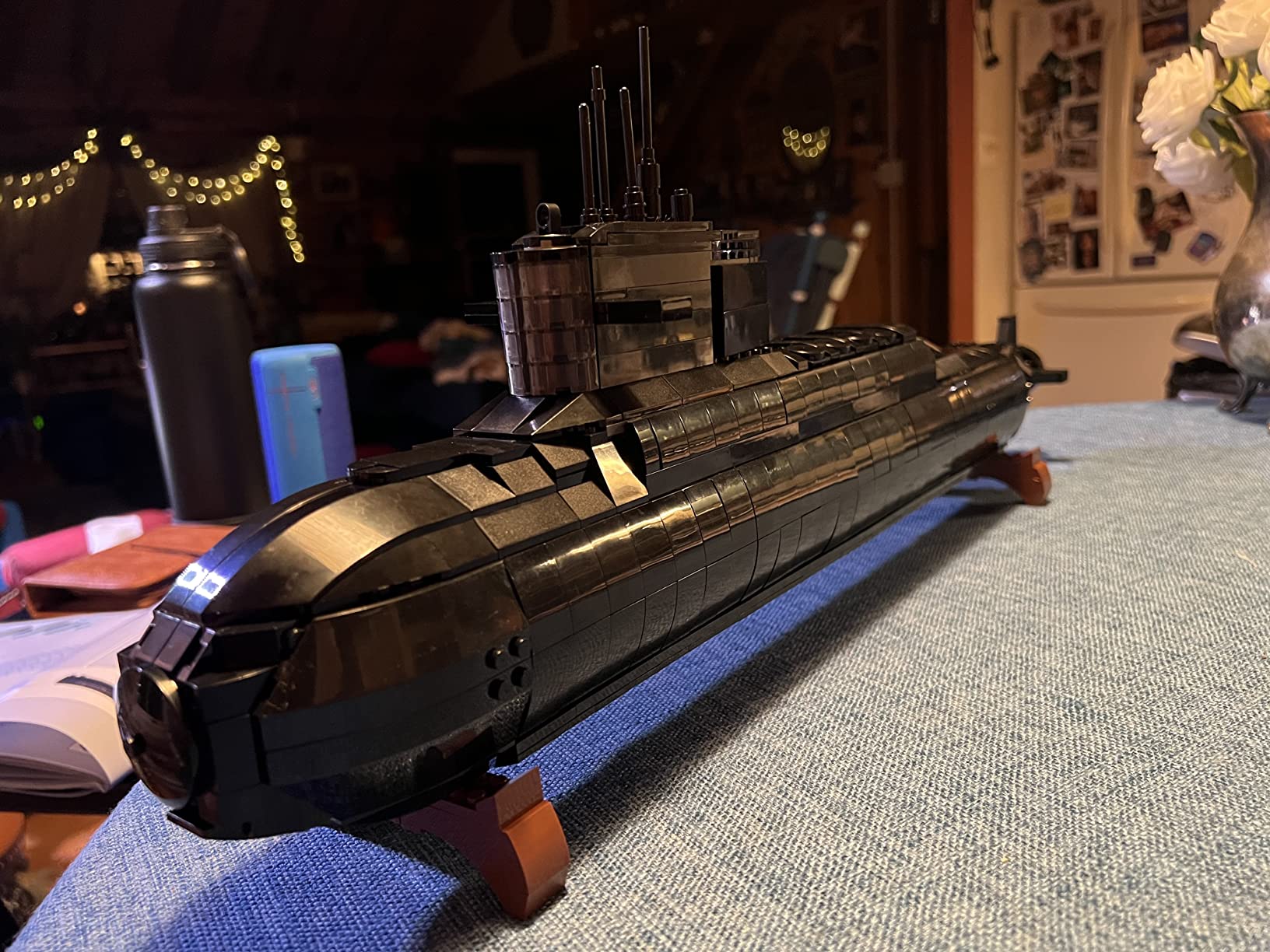 JMBricklayer Nuclear Submarine Building Sets for Adults Men, Military Submarine Toys with Lights, WW2 History Collectible Home Decor Battleship Construction Set, Army Toy Gifts, 1498PCS customer photo 2
