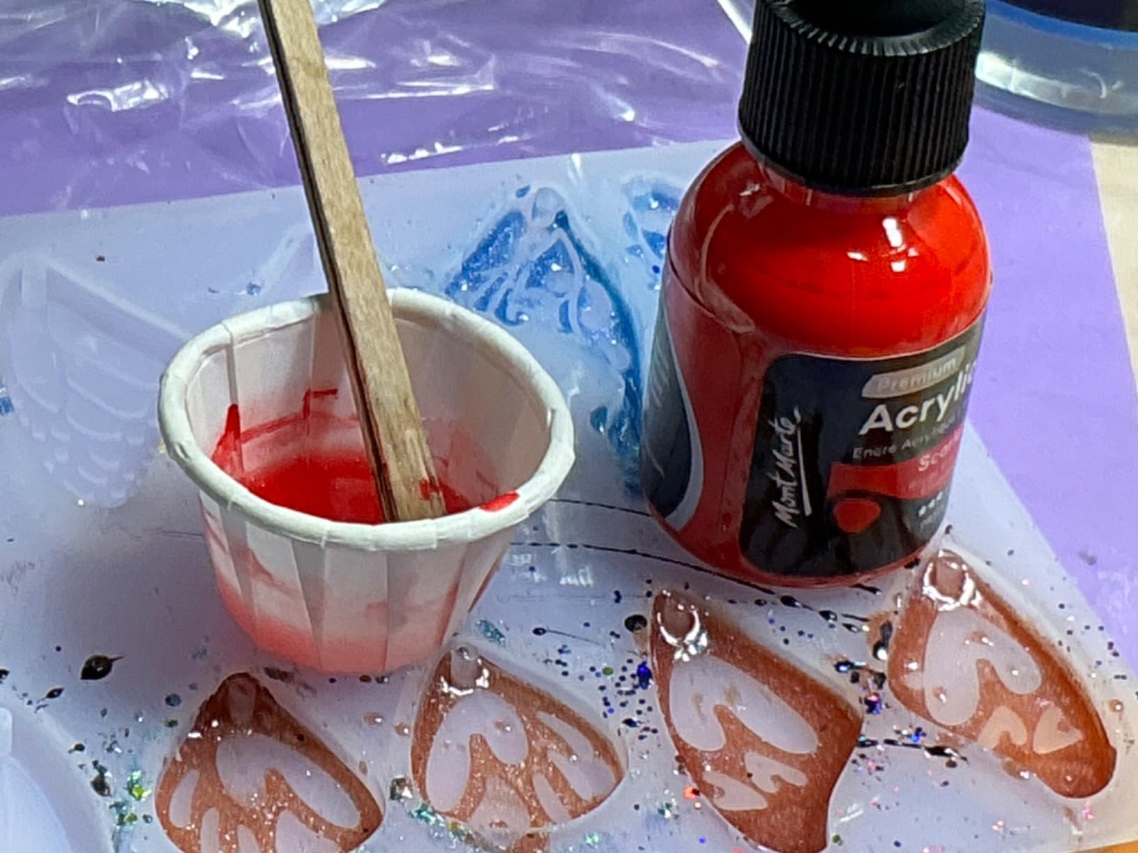 Acrylic Ink Premium 12pc x 20ml, Essential Colors for Air Brush, Pouring Art, Ink Drawing, Mixed Media customer photo 2