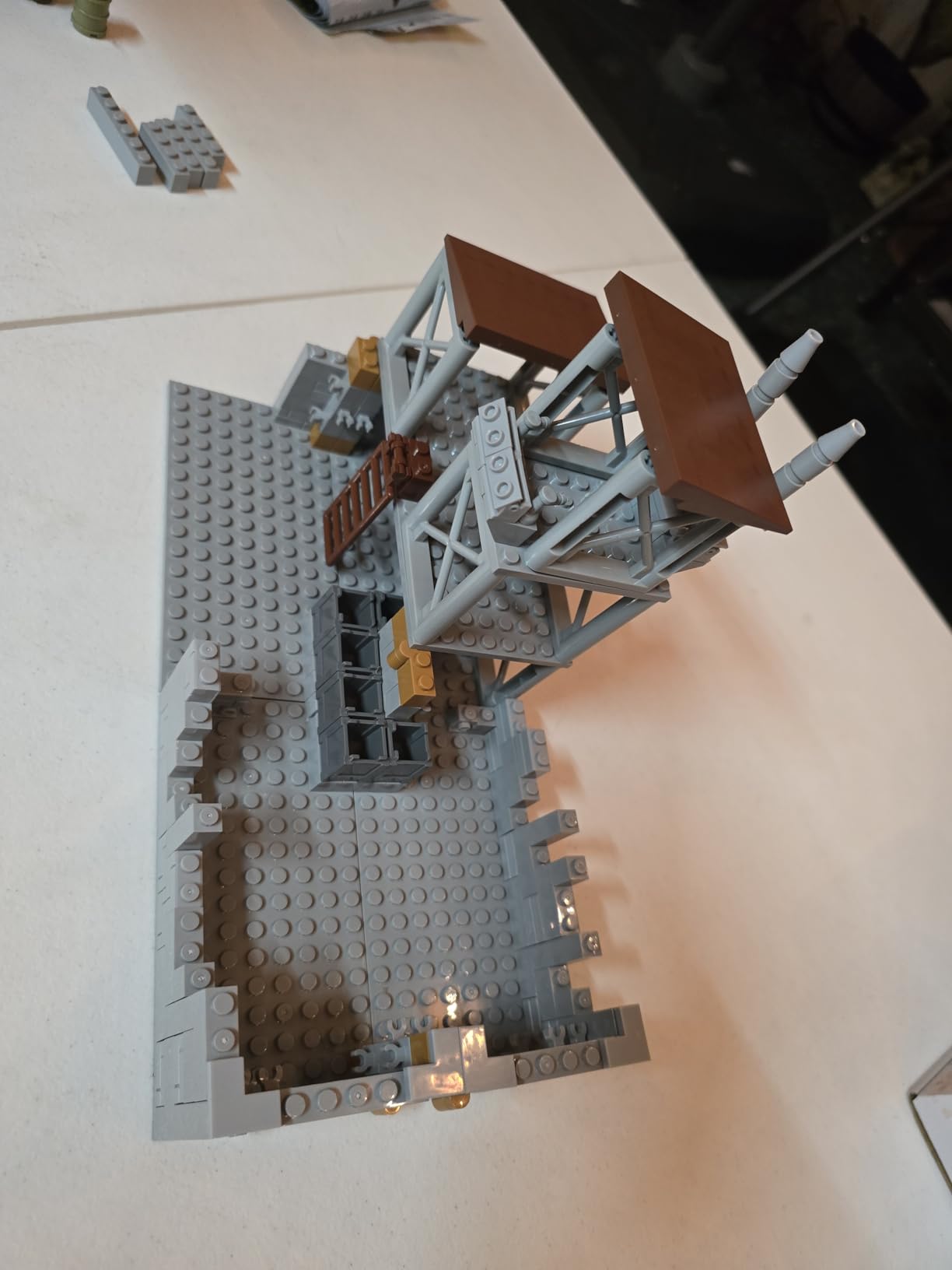 Military Base Building Brick Set for Army Minifigure War Accessories, Defence Base Guard Tower Guns Weapons Building Block Toy customer photo 2