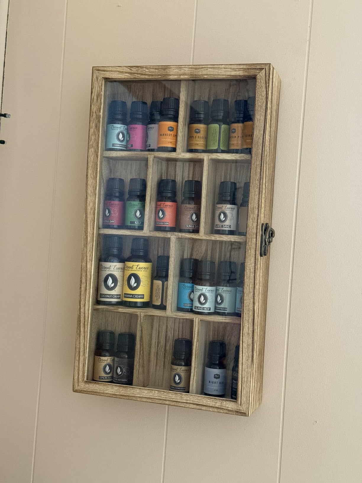 Ikee Design Wall Mounted Wooden Collectible Display Case 5 Shelf Display Storage Accessories with Tempered Glass Door, Black Color customer photo 1