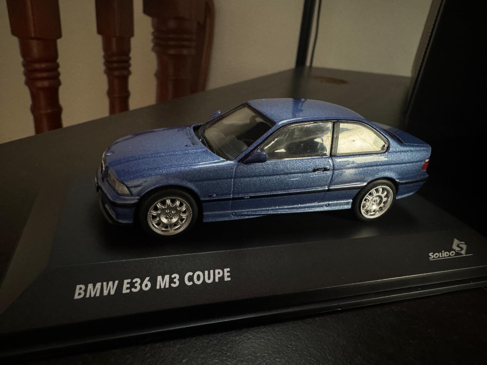 Solido 1:43 Scale Diecast BMW E36 COUPE M3 Estoril Blue 1999 Model customer photo 1