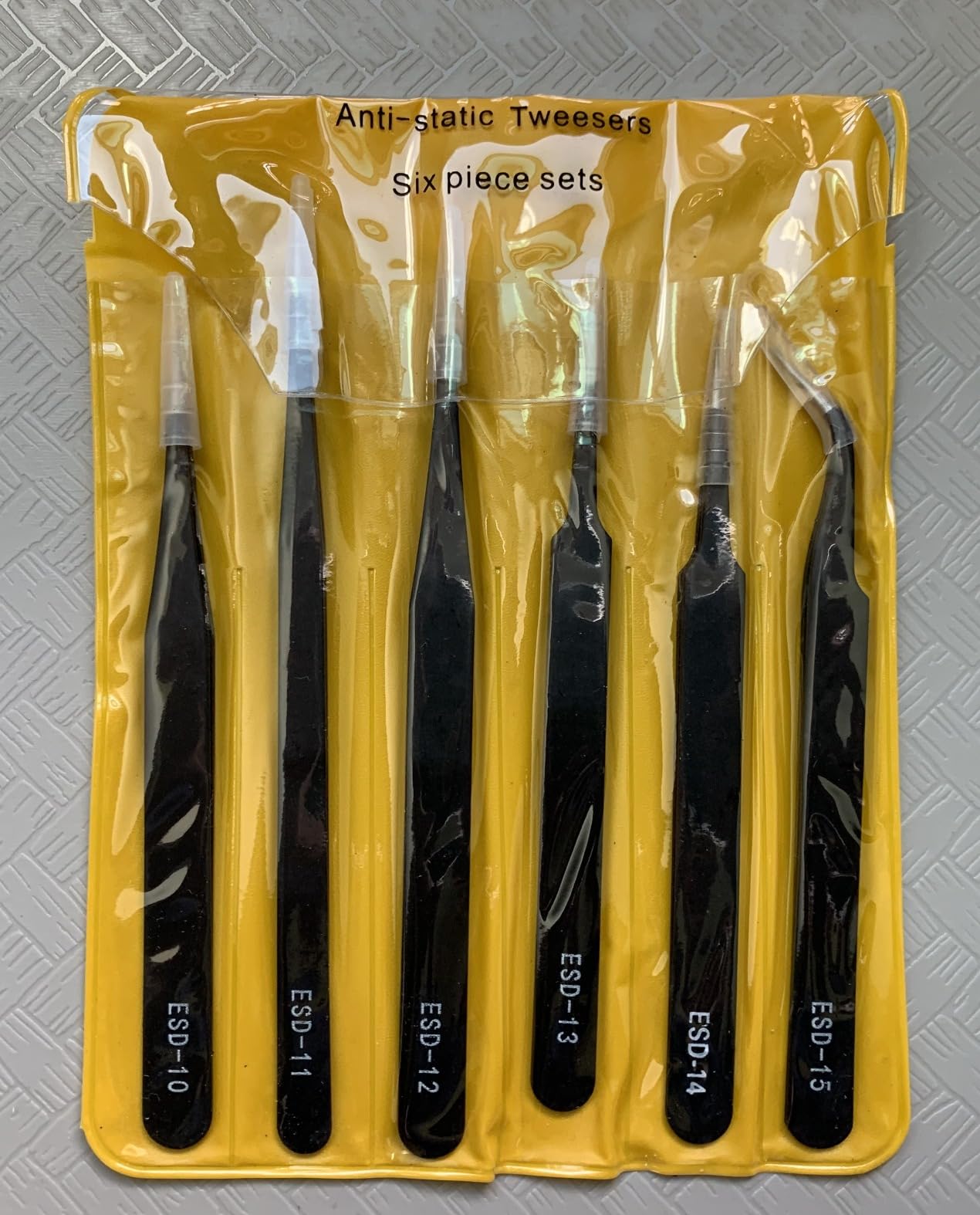 6 Pcs Precision Tweezers Set, Premium Anti-Static Stainless Steel Tweezer, ESD Curved of Tweezers for Electronics, Craft, Laboratory Work, Jewelry-Making customer photo 2