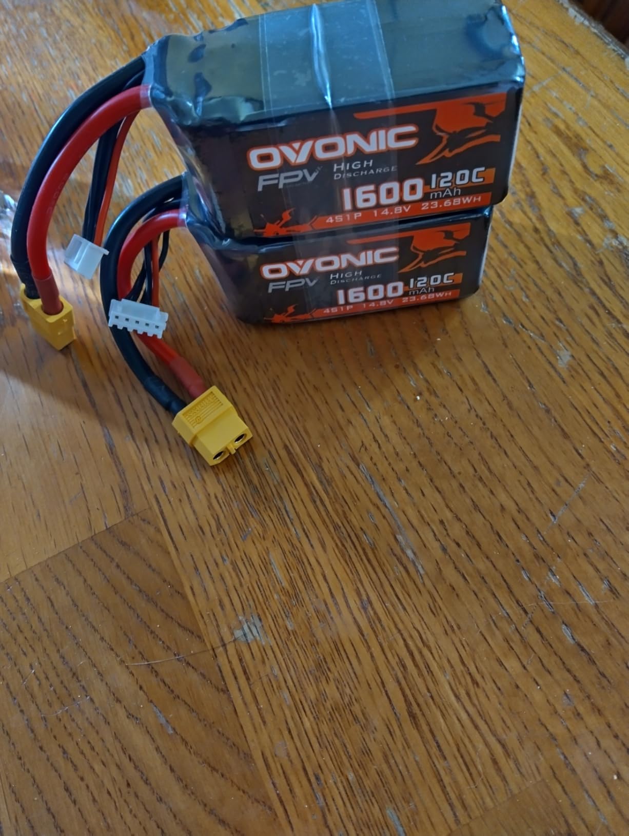 OVONIC 4S 1600mAh Lipo Battery 14.8V 120C Battery with XT60 Plug for RC Car Truck RC Vehicles Boat Drone RC Airplane Quadcopter Helicopter FPV Racing Hobby Models [1 Package Including 2 Batteries] customer photo 1