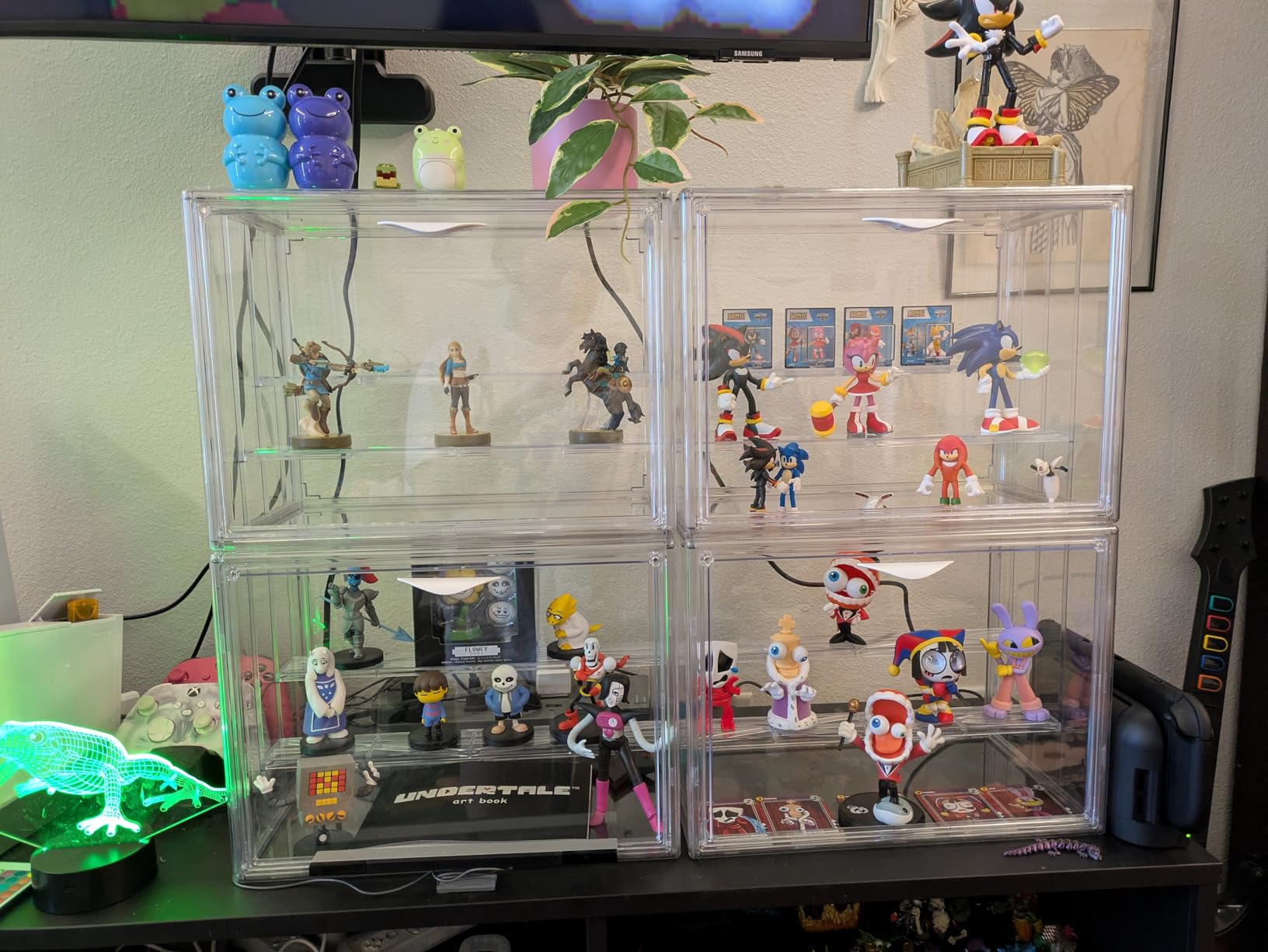 LXLXXL Acrylic Display Case for Collectibles 3 Layer Adjustable Figure Display Cases with Magnetic Door Clear Stackable Display Box for Figures Showcase 2Pack customer photo 1