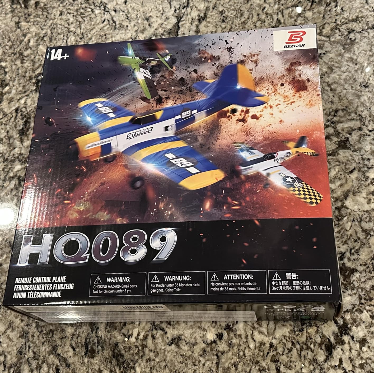 BEZGAR HQ089 RC Plane, Drones for Kids, 6-axis Gyro Remote Control Airplane, RC Helicopter, Easy Control for Beginners Toys with Colorful LED Navigation Lights customer photo 2
