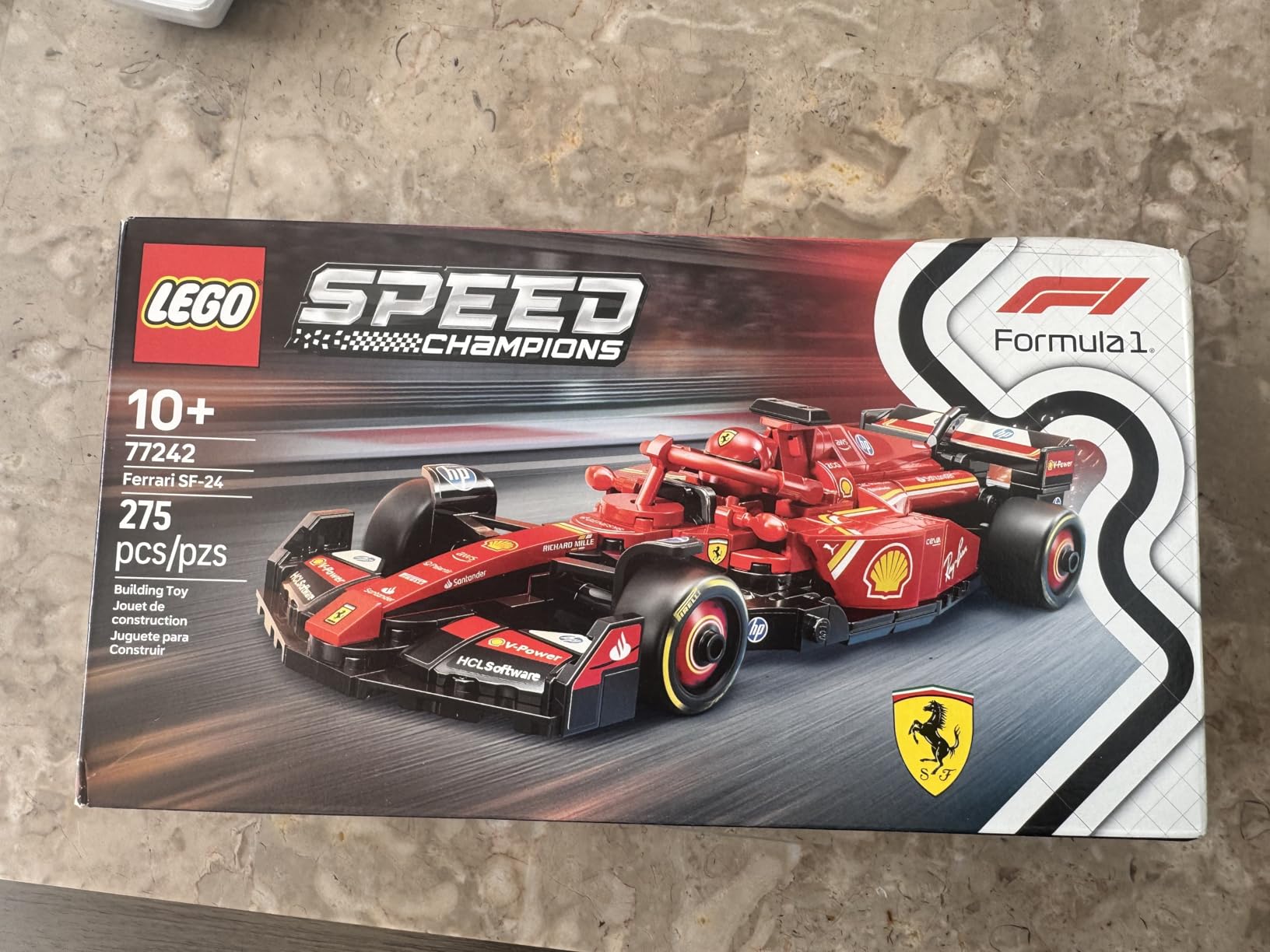 Speed Champions Ferrari SF-24 F1 Race Car Toys - Building Sets for Kids, Boys & Girls, Ages 10+ - Ferrari F1 Model Car Kits for Display or Play - Gift Ideas for Birthdays and Fans - 77242 customer photo 2