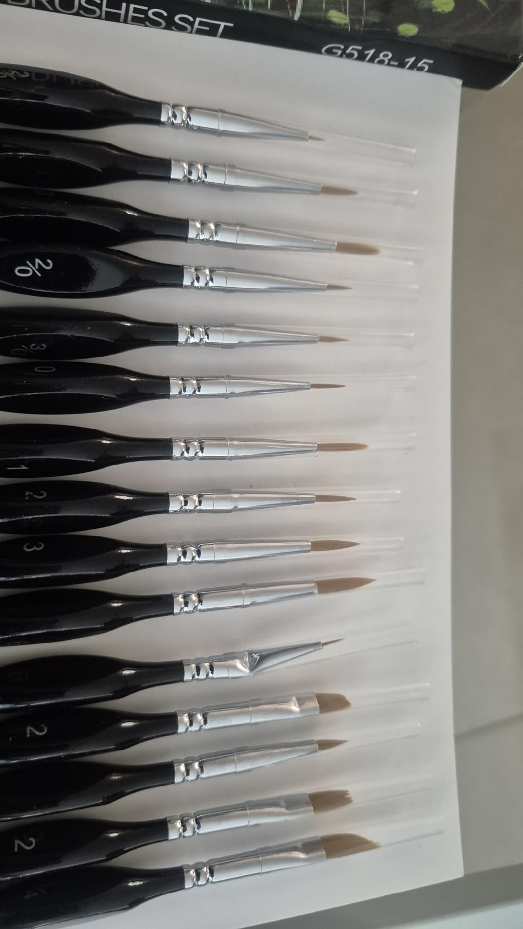 GETHPEN Dry Brush Miniature Painting Drybrush Set - 5 Sizes Hobby Detail Paint Brush Set for Acrylic/Oil/Watercolor Brushes for Beginners & Pros customer photo 1