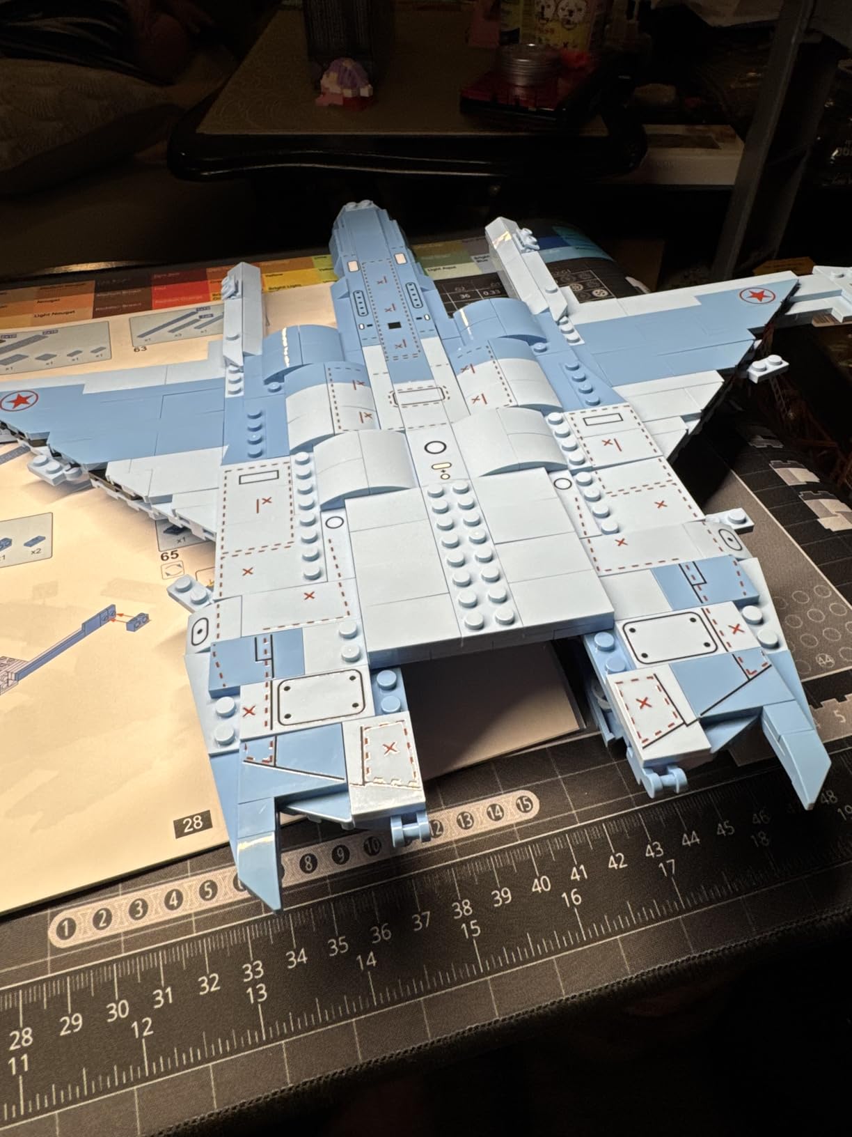 Reobrix SU-57 Fighter Jet Building Set, Fighter Airplane Model Kit 33030 for Adults, Military Plane Model Kit for Men, Cool Decor Military Toys Ideal Gifts for Military Fans Kids 14+(1,456PCS) customer photo 1