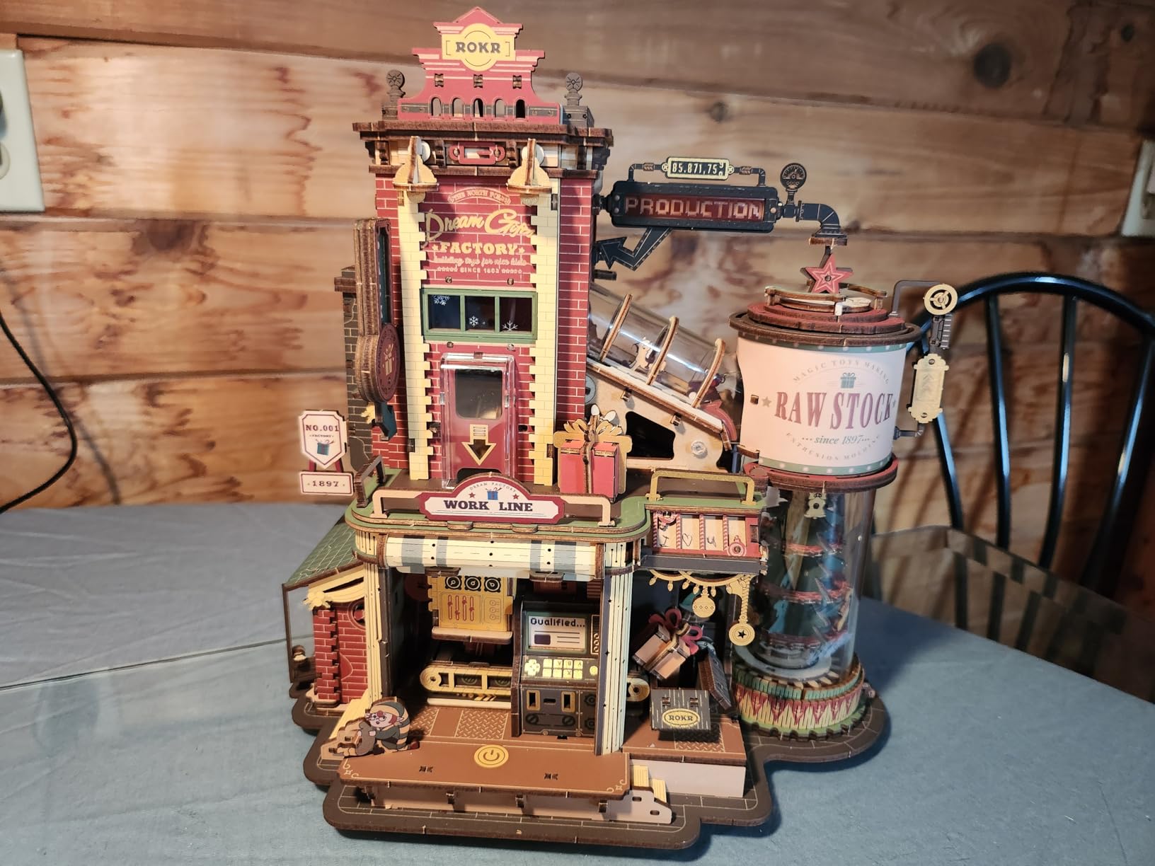 ROKR 3D Wooden Puzzle for Adult - Gift Factory Mechanical Model Kit with Music & Lights, 449pcs Adult Wooden Puzzles, DIY Building Puzzle for Adults customer photo 1