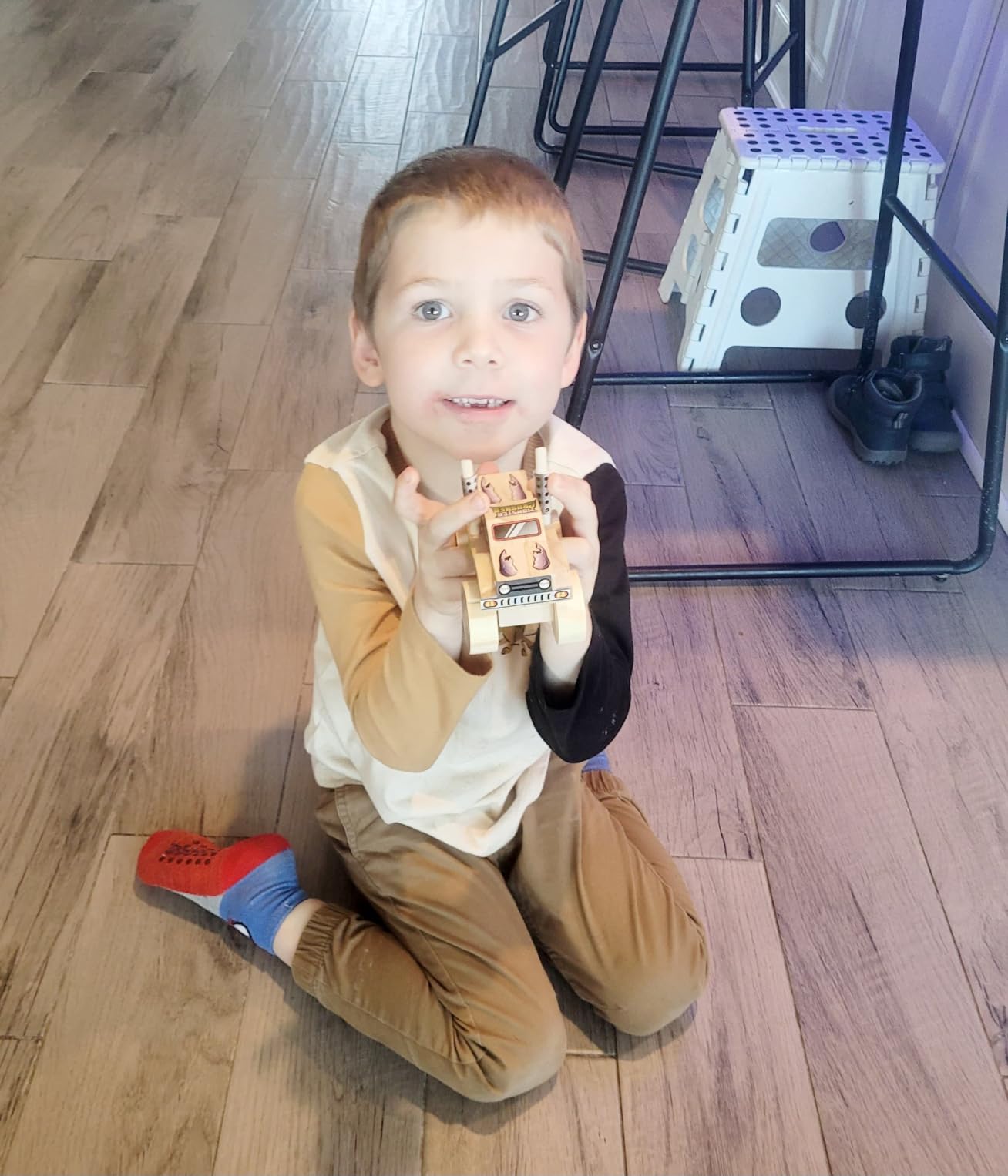 DIY Build Your Own Space Shuttle Toy Model - Wooden Kit w/Stickers - Kids Wood Building Kit for Boys & Girls - STEM Toys for Ages 4-10 customer photo 1