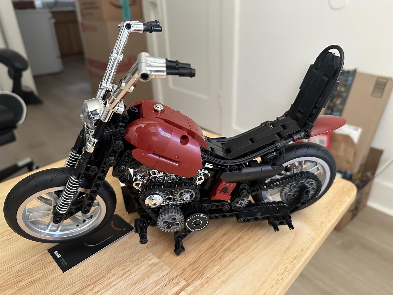 Nifeliz Chopper Motorcycle Building Set, NF10308 | Vintage Motorbike Display Model for Adults customer photo 2