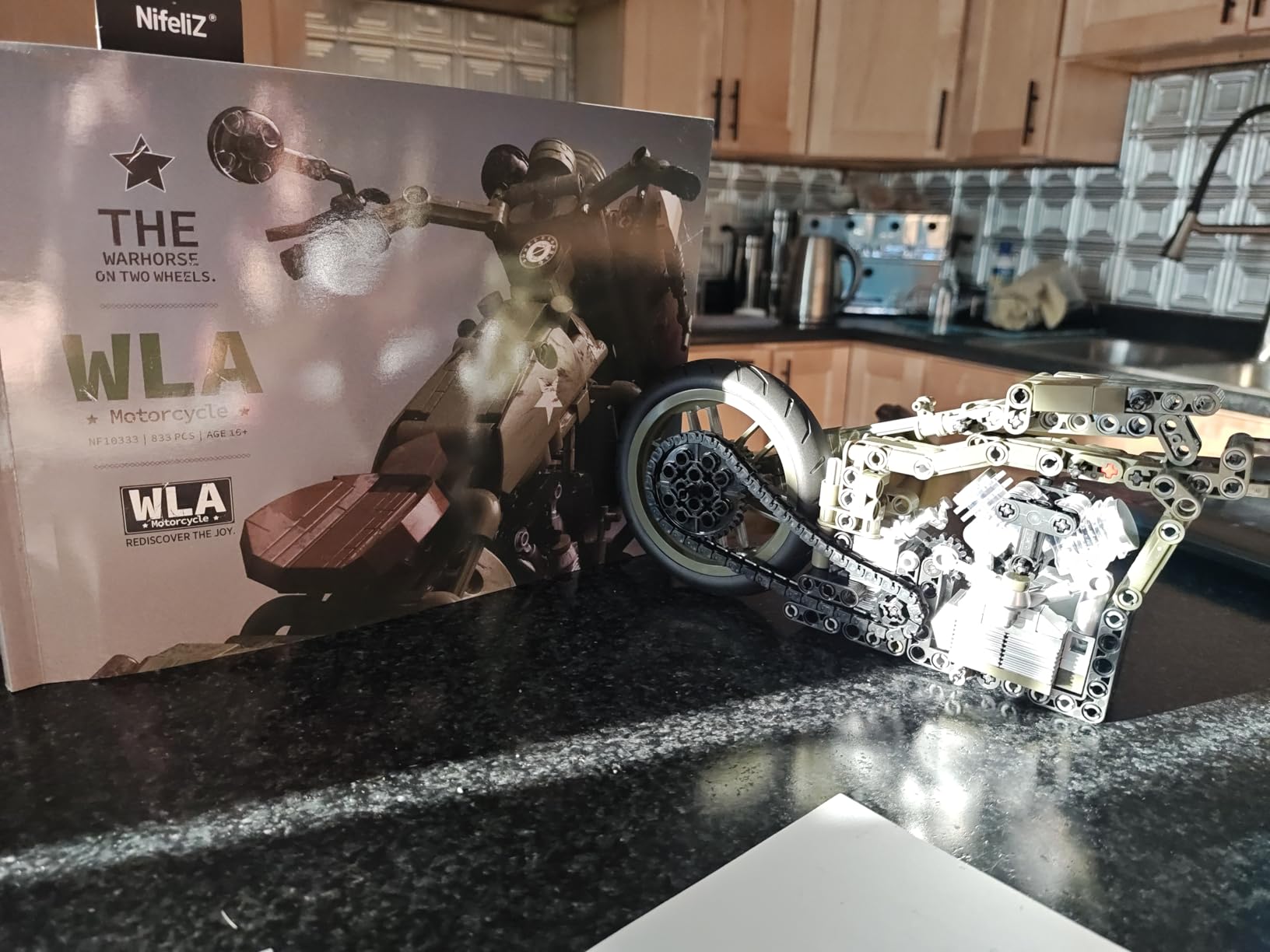Nifeliz WLA Motorcycle Building Set, NF10333 | Classic Military Bike Model customer photo 2