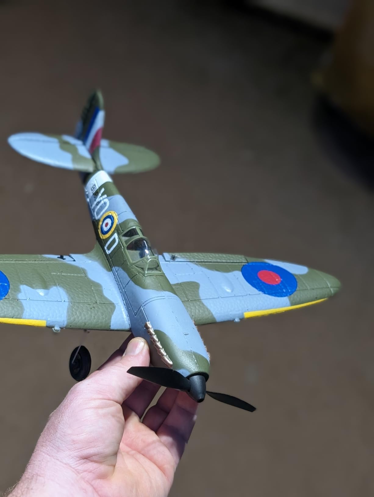 volantexrc Brushless RC Plane, 4 Channel Remote Control Airplane Fighter Spitfire RTF with Aileron, Gyro, Aerobatics & 3 Modes Easy to Fly, Hobby Radio Controlled Aircraft for Beginners customer photo 1